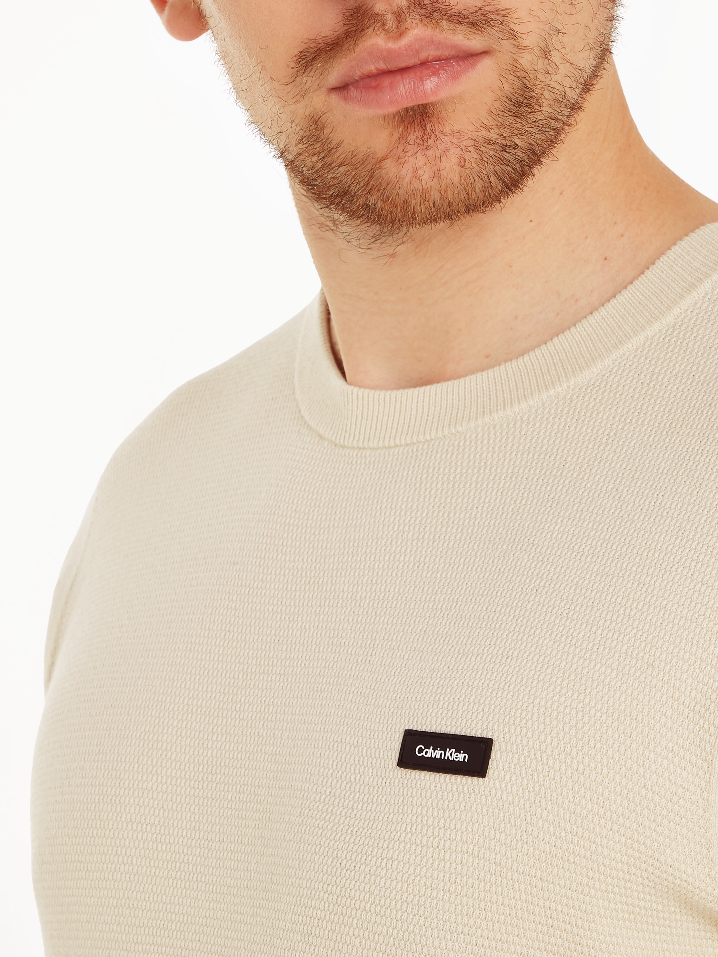 Calvin Klein Rundhalspullover »TEXTURED CN SWEATER«