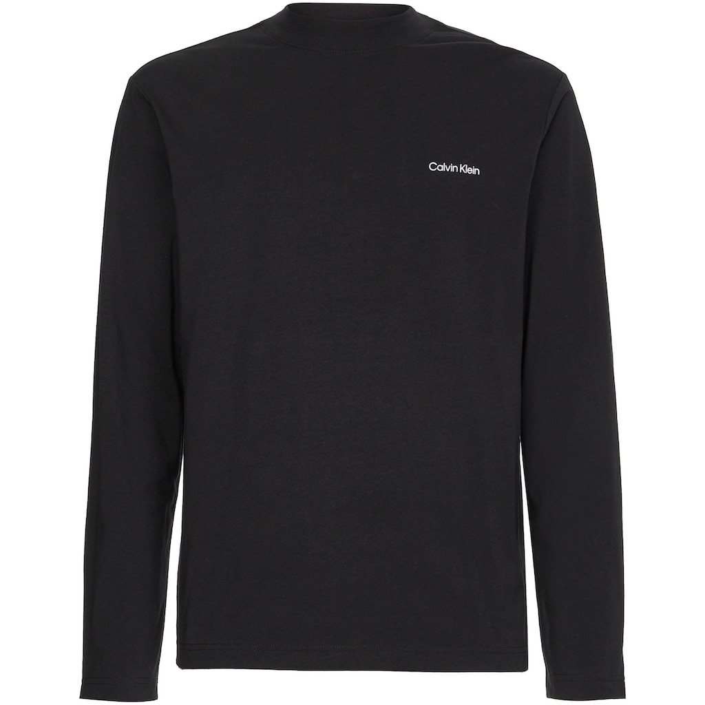 Calvin Klein Langarmshirt »MICRO LOGO LS MOCK NECK T-SHIRT«, mit Mock-Kragen