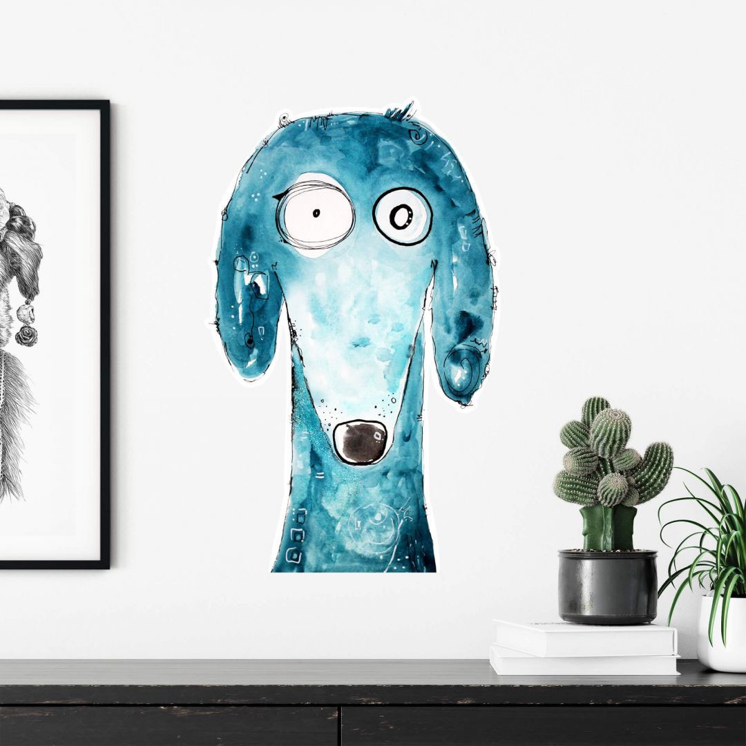 St.) online Jelmoli-Versand Hund Tobi »Lebensfreude bestellen | Blau«, (1 Wall-Art - Wandtattoo