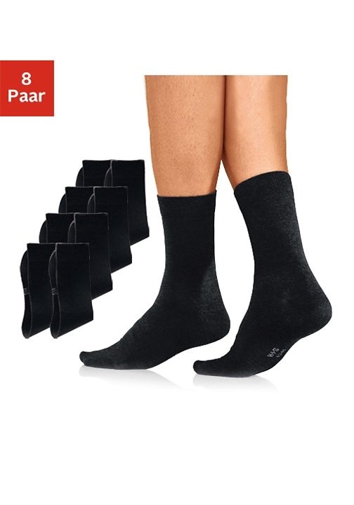 H.I.S Basicsocken, (8 Paar), mit hohem Baumwollanteil