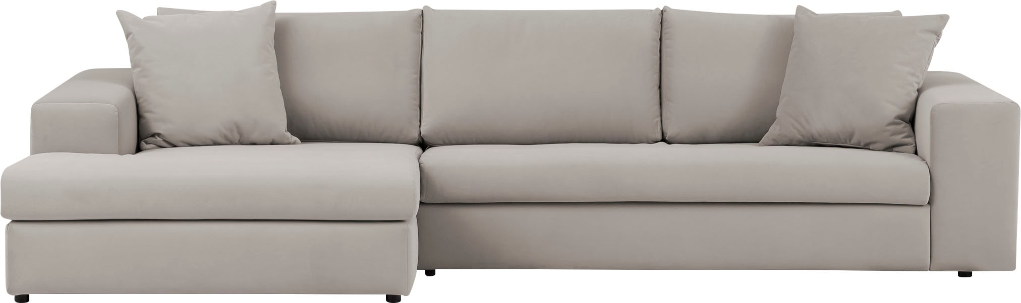 andas Ecksofa »SLEETLAND XXL in Samtvelours oder Vintage-Leder-Optik, L-Form,«, besonders gross und bequem