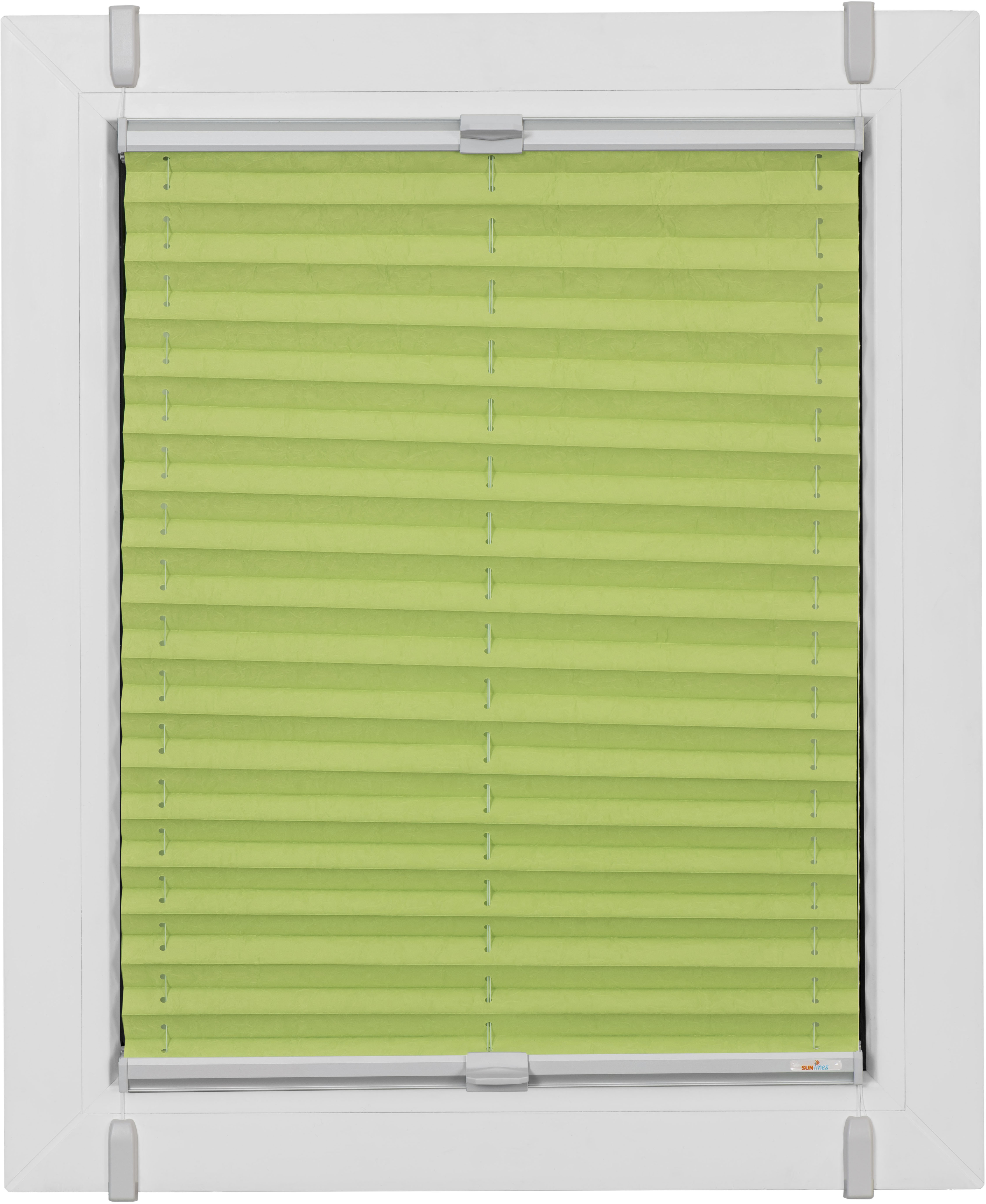 sunlines Plissee "One Size Style Crush" blickdicht ohne Bohren verspannt Zubehörfarbe grau, zum Klemmen