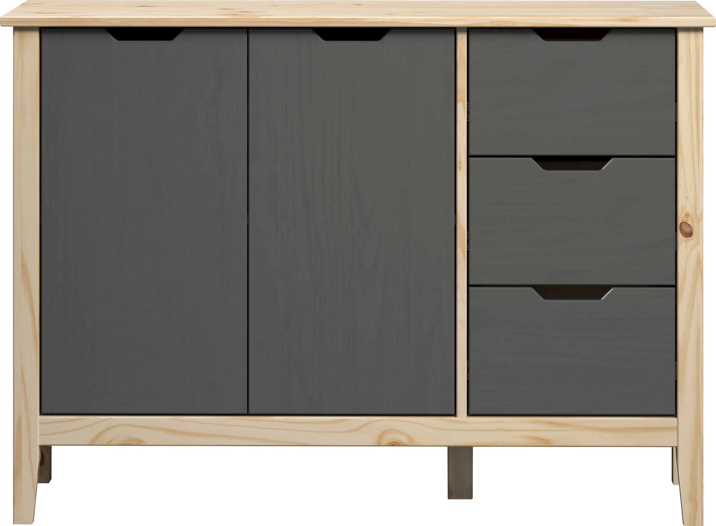 INTER-FURN Kommode »Latera« 1 Stk. tlg. Massivholz / Klarlack matt, Kiefer, B/H/T: 110 x 79 x 39 cm