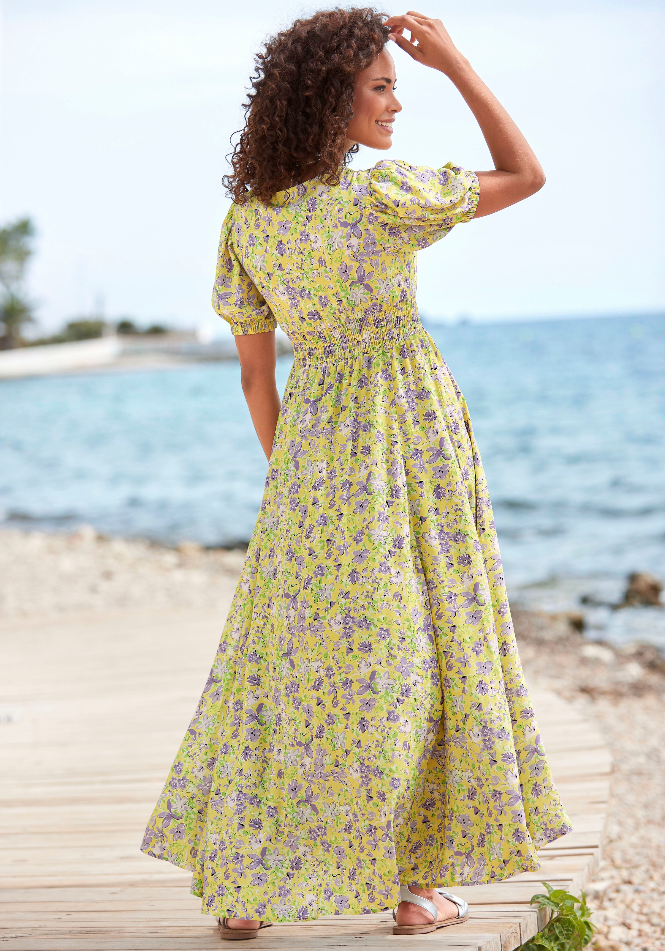 Beachtime Maxikleid, mit kleinem Blumendruck