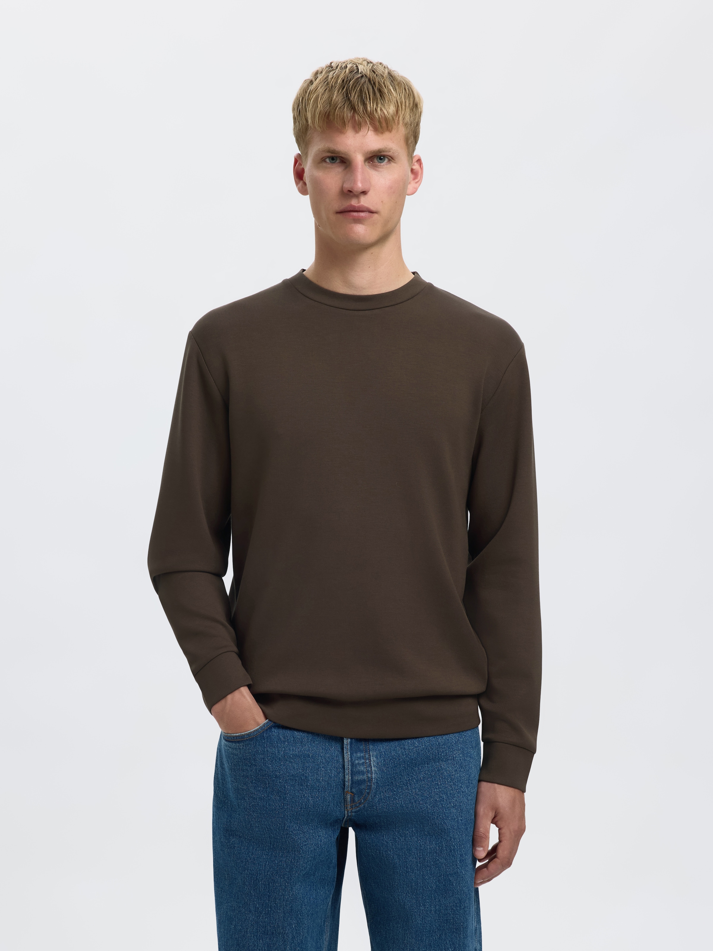 SELECTED Sweatshirt "SLHEMANUEL SOFT CREW NECK SWEAT NOOS"