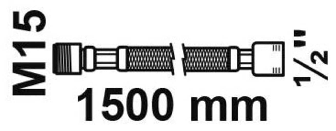 Kirchhoff Flexschlauch, Geschirrbrauseschlauch, Schwarz