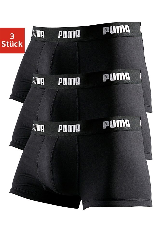 PUMA Hipster Packung, 3er-Pack, mit Logoschriftzug auf breitem Bund