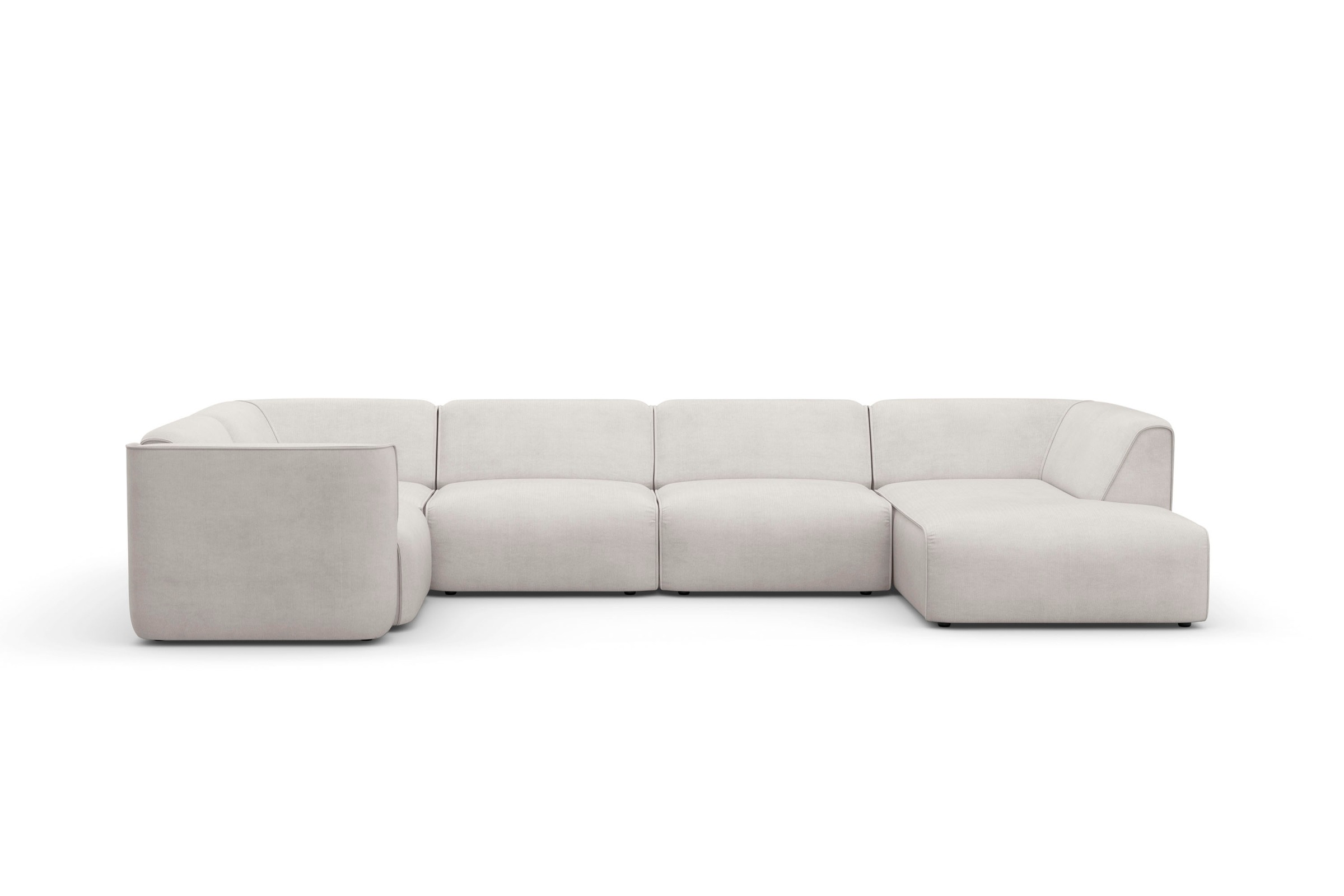 RAUM.ID Wohnlandschaft »Merid U-Form, jederzeit durch Module erweiterbar, B/T/H: 367/206/70 cm«, als Modul oder separat verwendbar, für individuelle Zusammenstellung
