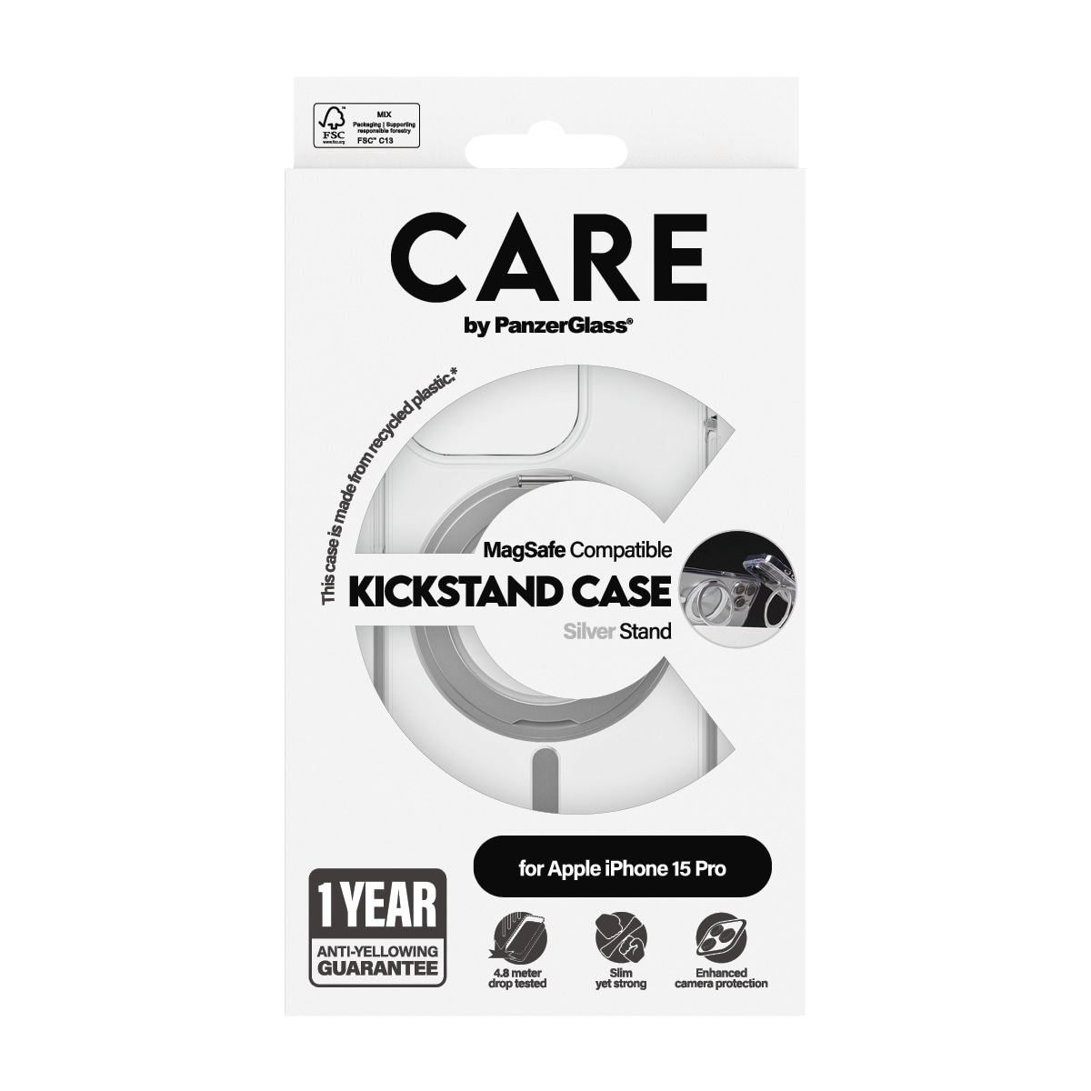 Handyhülle »Kickstand Case mit MagSafe für Apple iPhone 15 Pro«, Backcover, Schutzhülle, Handyschutzhülle, Case, Schutzcase, stossfest