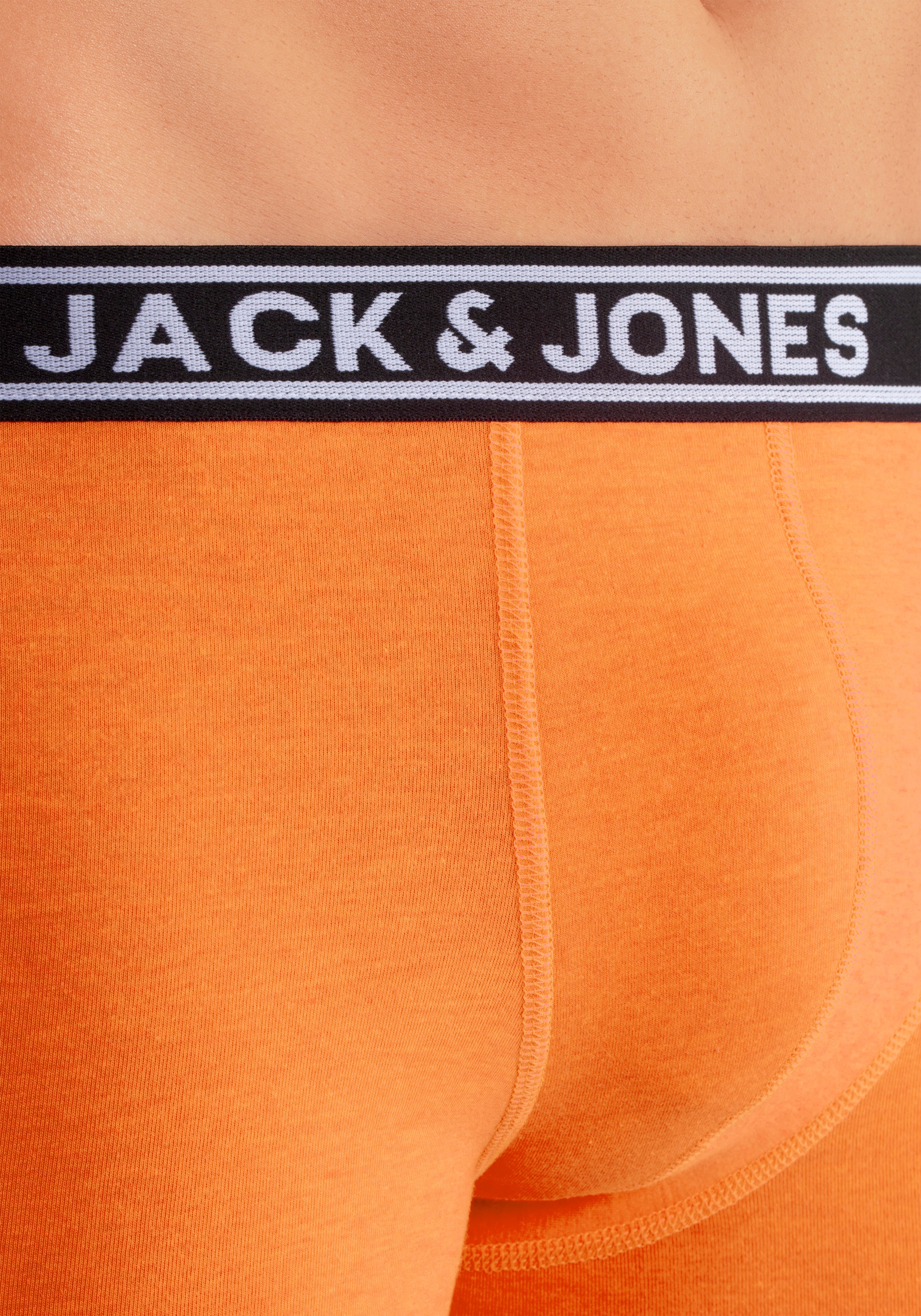 Jack & Jones Trunk »JACCRISP im 6er Pack mit Logobund und Stretchkomfort«, (Packung, 6 St.), unifarben mit Farbeinsatz, modisch, eng anliegend, Baumwollmischung