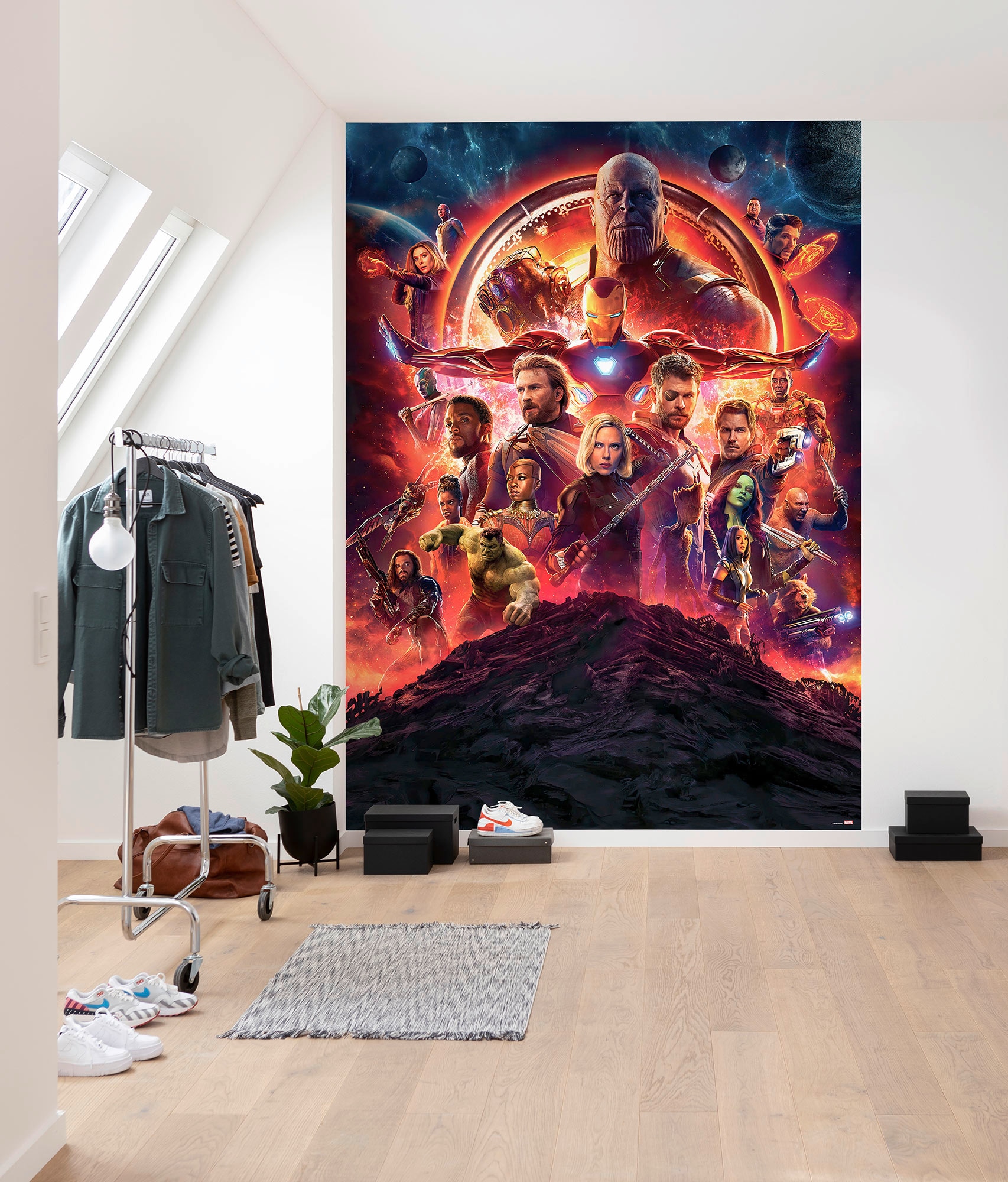 Komar Fototapete »Avengers-Infinity-War-Movie-Poster - Grösse 184 x 254 cm«, bedruckt, Kinderzimmer
