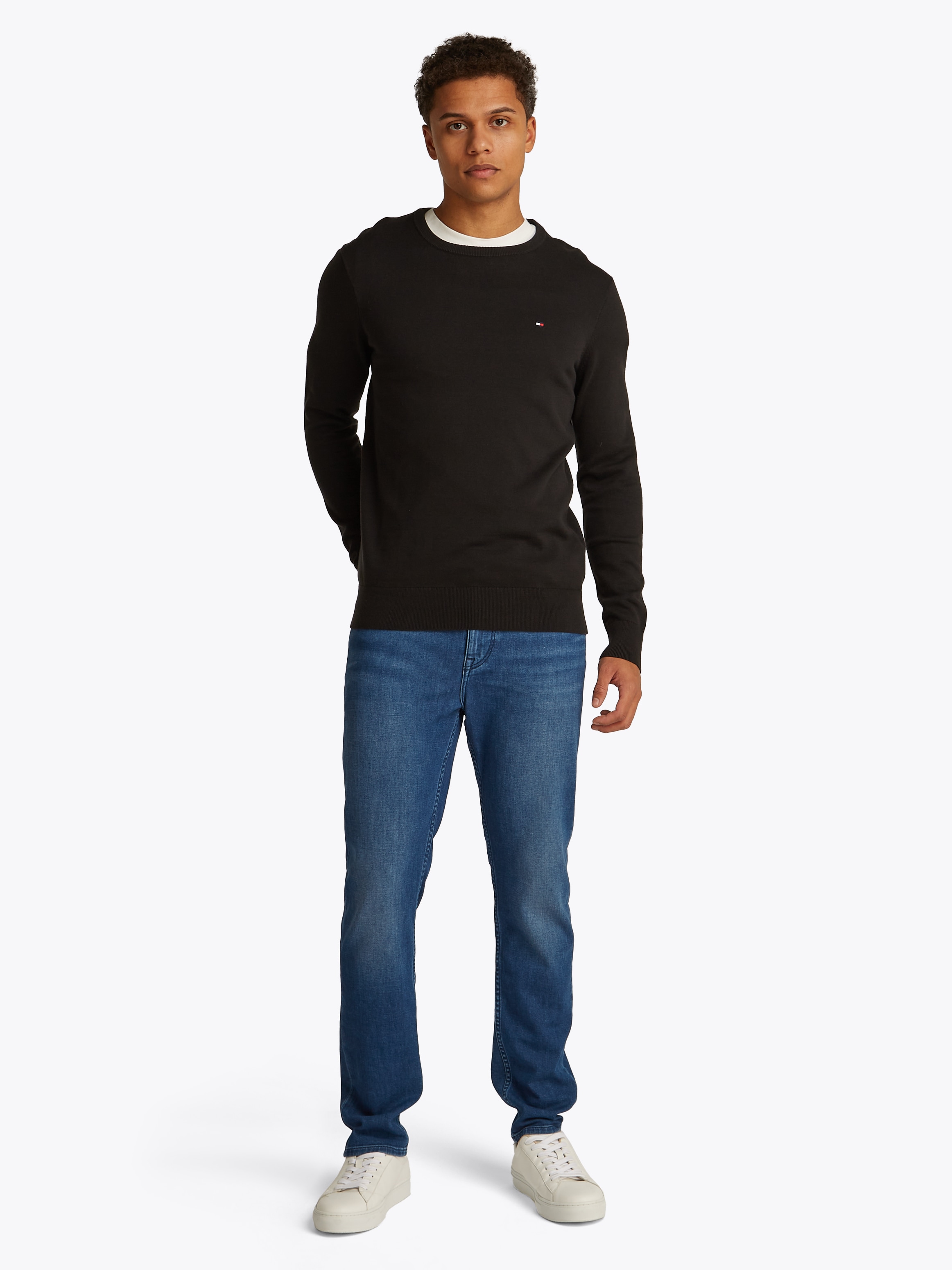 Tommy Hilfiger Rundhalspullover »ESSENTIAL COTTON CREW NECK«