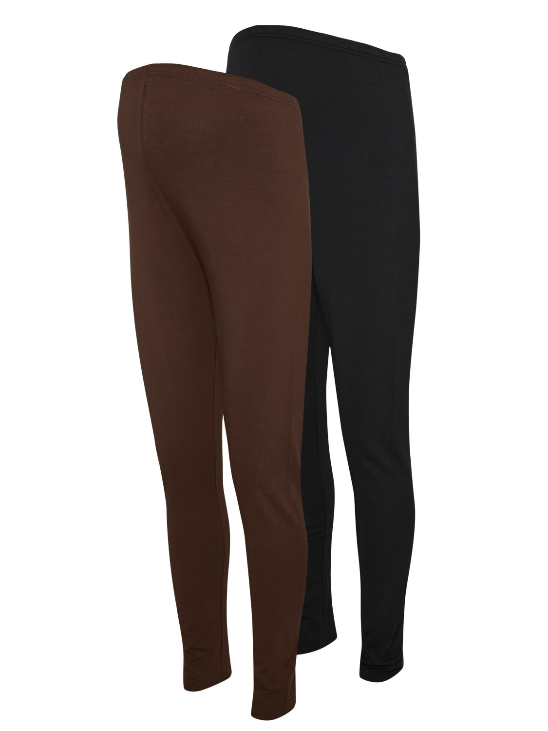 Mamalicious Leggings "MLEMMA LONG LEGGING 2-P A. E. NOOS" Baumwollmischung, slim fit