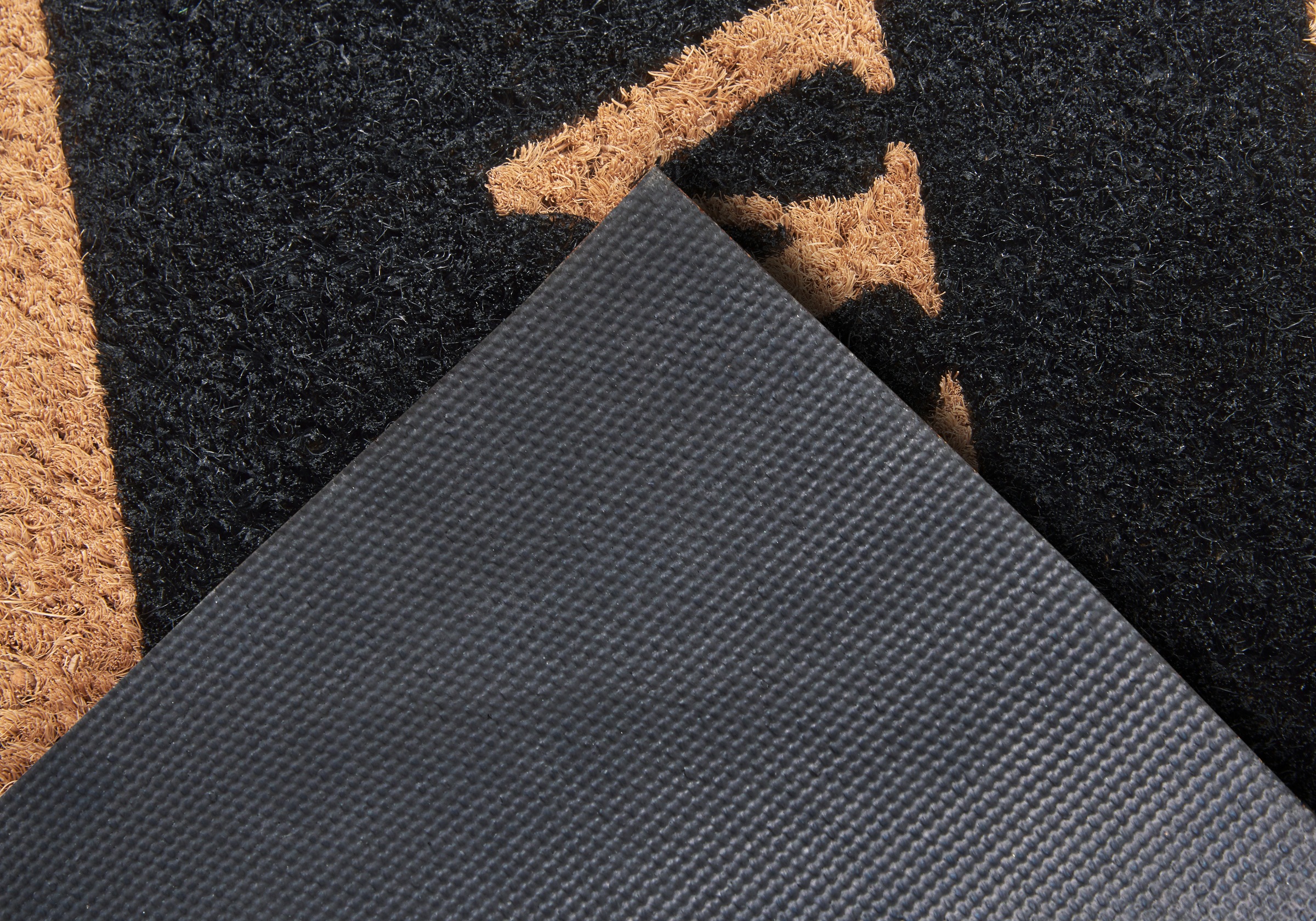 HANSE Home Fussmatte »Mix Mats Kokos Welcome Border, Türmatte«, rechteckig, 15 mm Höhe, Kokos, Schmutzfangmatte, Outdoor, Rutschfest, Innen, Kokosmatte, Flur