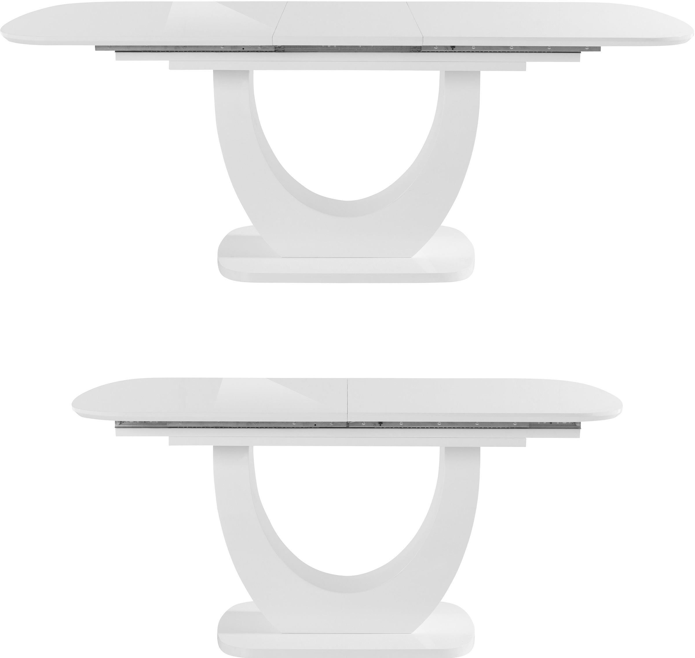 OTTO home Esstisch "Tisch Nia" inklusive Einlegeplatte, mit einer Hochglanz-Optik, Breite 160-200 cm