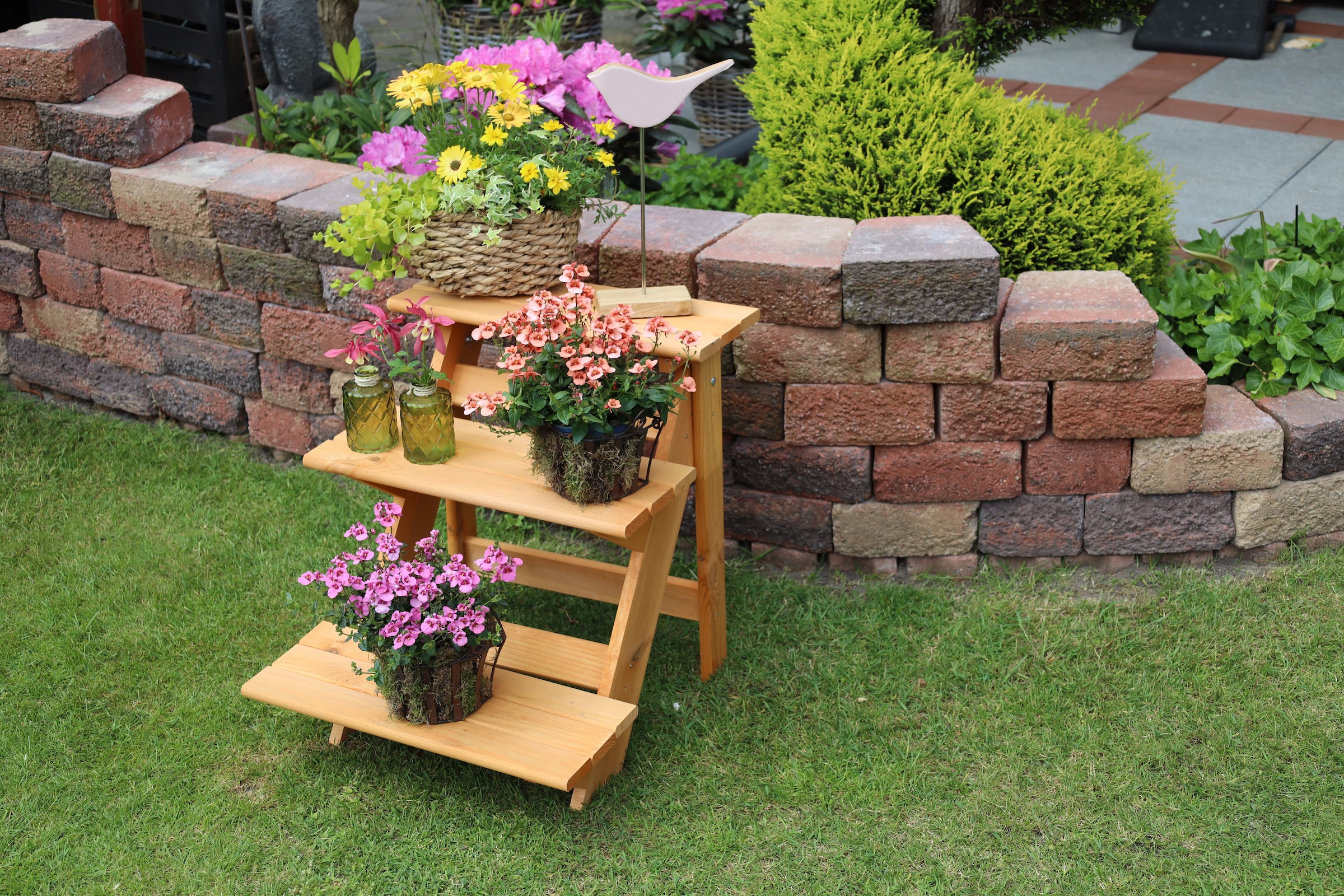 promadino Pflanzentreppe »Blumentreppe klein«, BxTxH: 50x60x56 cm