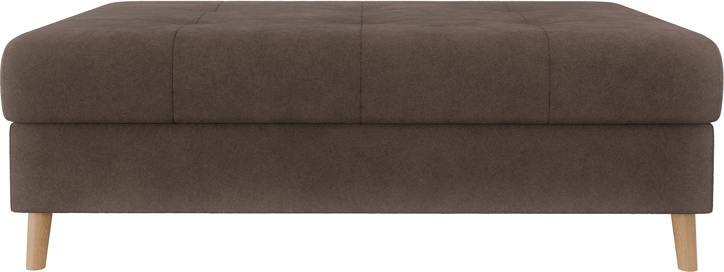 Home affaire Polsterhocker »CHARRE XXL, Steppung im Sitzbereich, Masse: B/T/H: 118/73/40 cm«, passend zur Serie CHARRE, auch in Cord und Bouclé