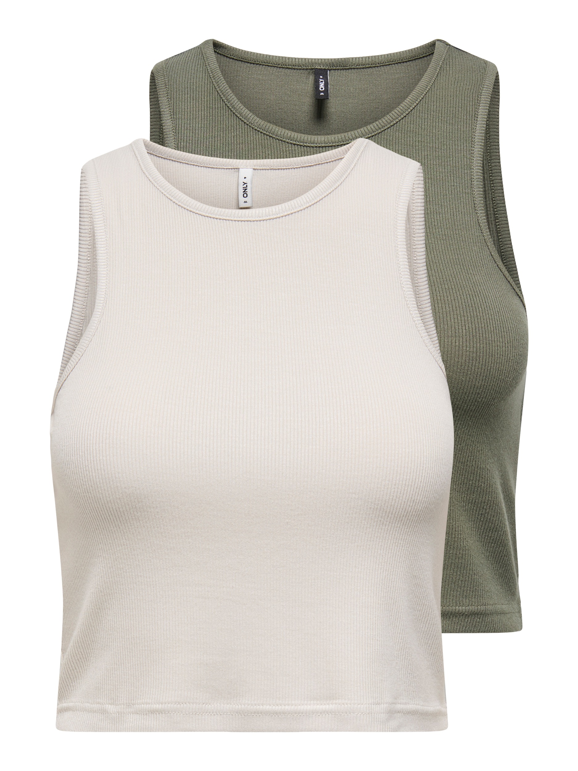 ONLY Crop-Top »ONLBELIA S/L CROP TOP CS JRS 2PACK« Packung, 2 Stk.