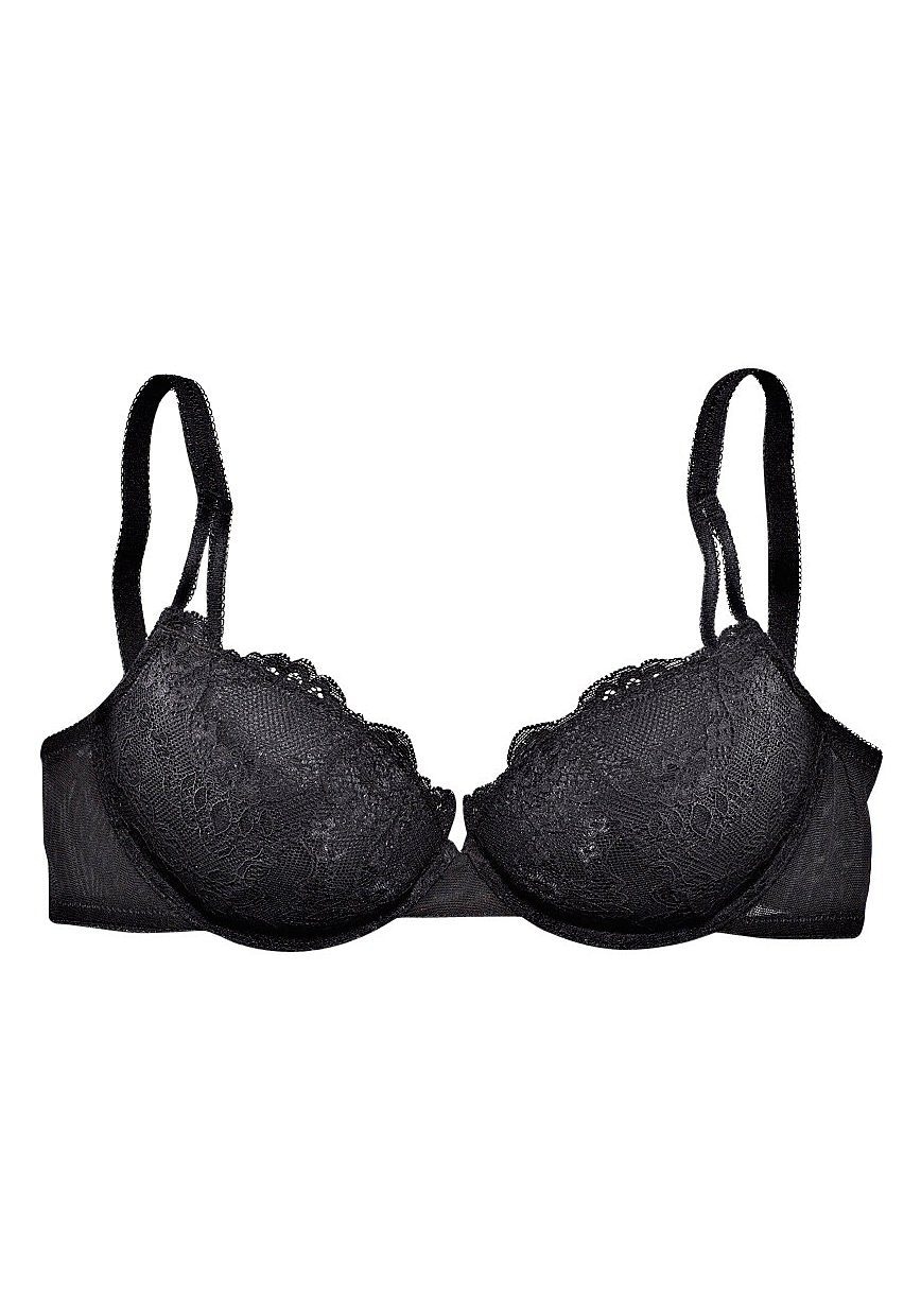 LASCANA Push-up-BH, mit Jacquardspitze und herausnehmbaren Kissen, Dessous