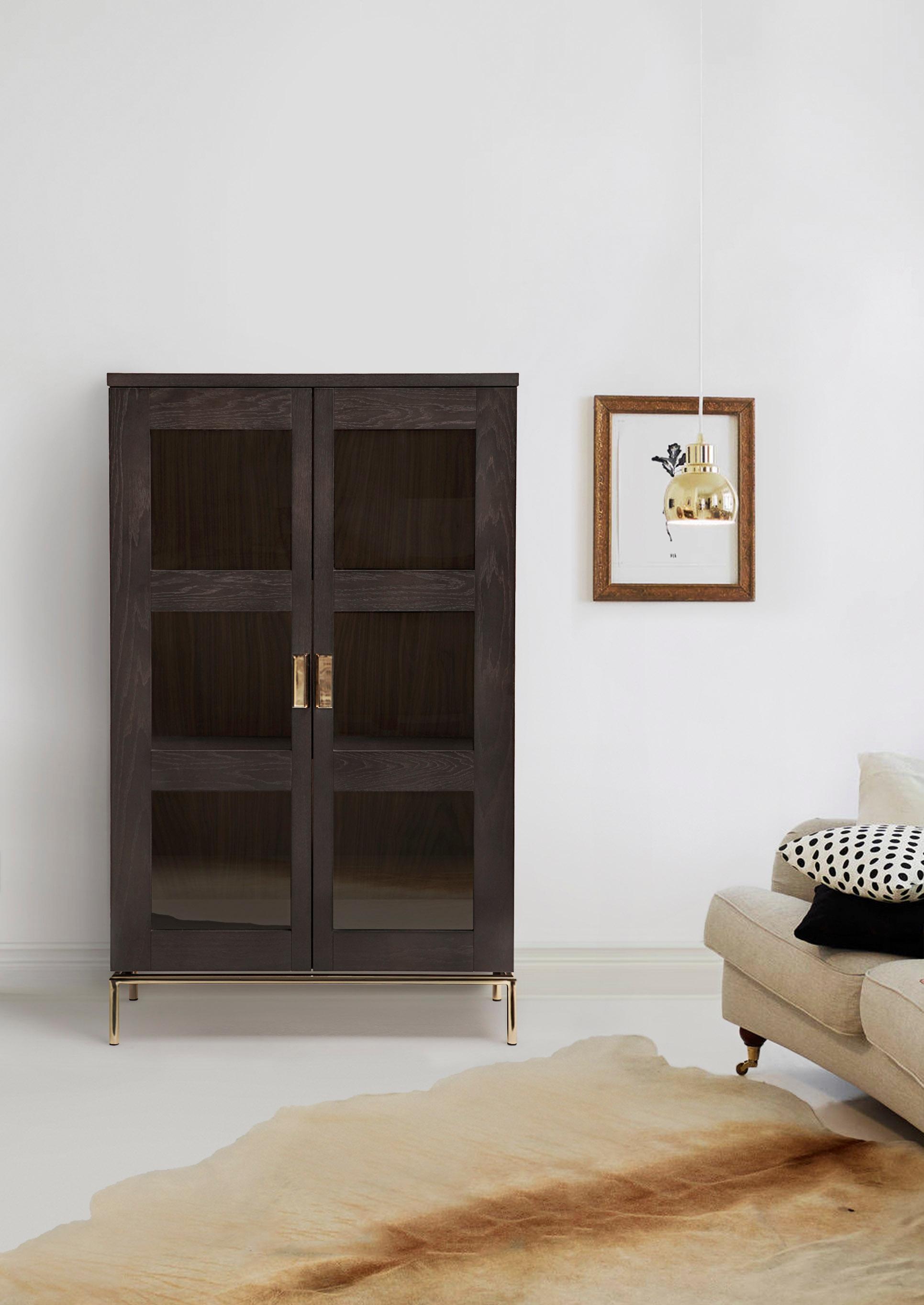 Woodman Vitrine »Parlan«, mit zwei Glastüren und Soft-Close-Funktion, Breite 148 cm, FSC®