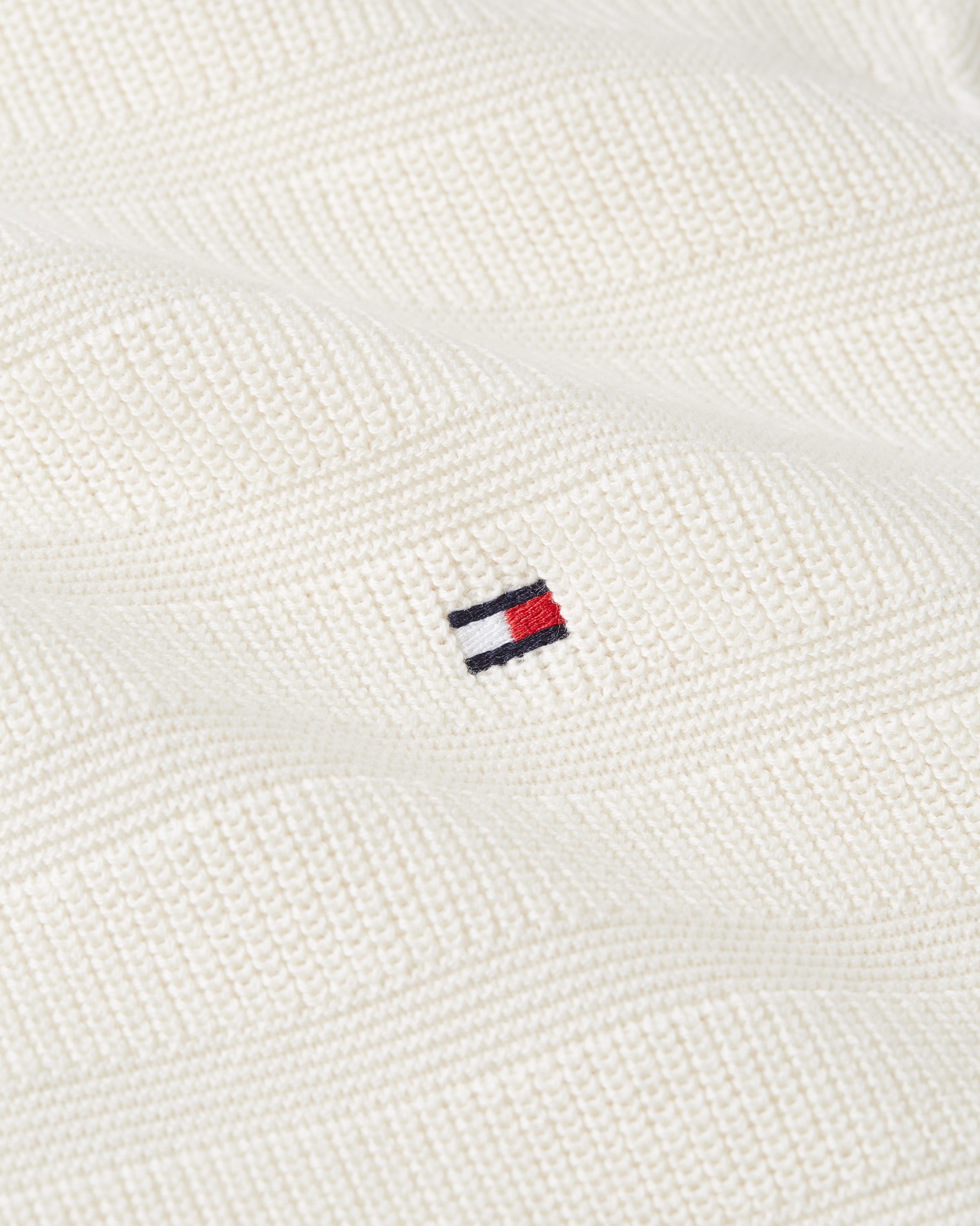 Tommy Hilfiger Rundhalspullover »STRIPE STRUCTURE«, regular fit, leicht überschnittene Schultern