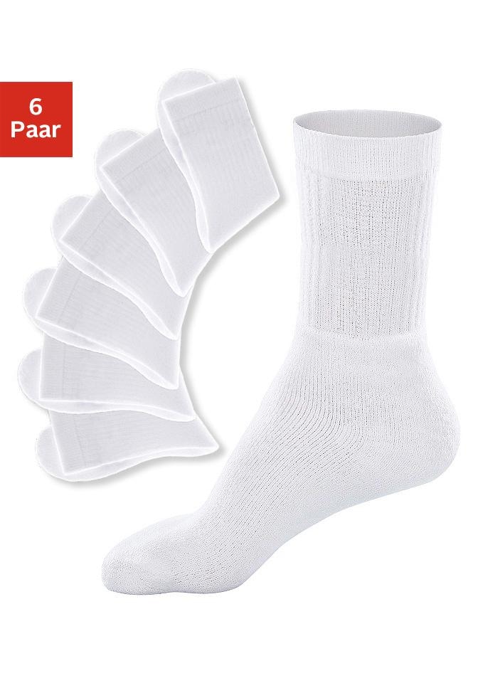 Go in Tennissocken, (Set, 6 Paar), mit geripptem Schaft