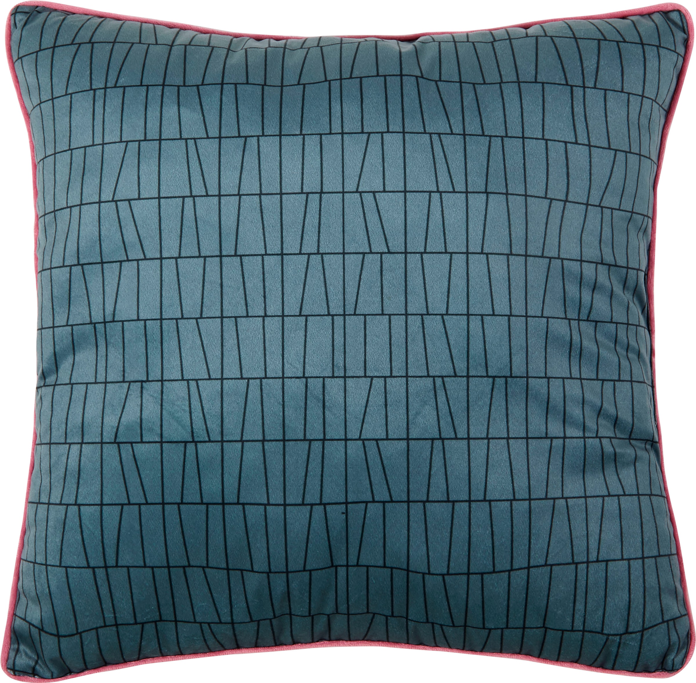Descanso Dekokissen »Parler«, Mit Füllung, 1 Stück, Mit Biese, 48x48, Wendeoptik, Weich, Blume, Grün