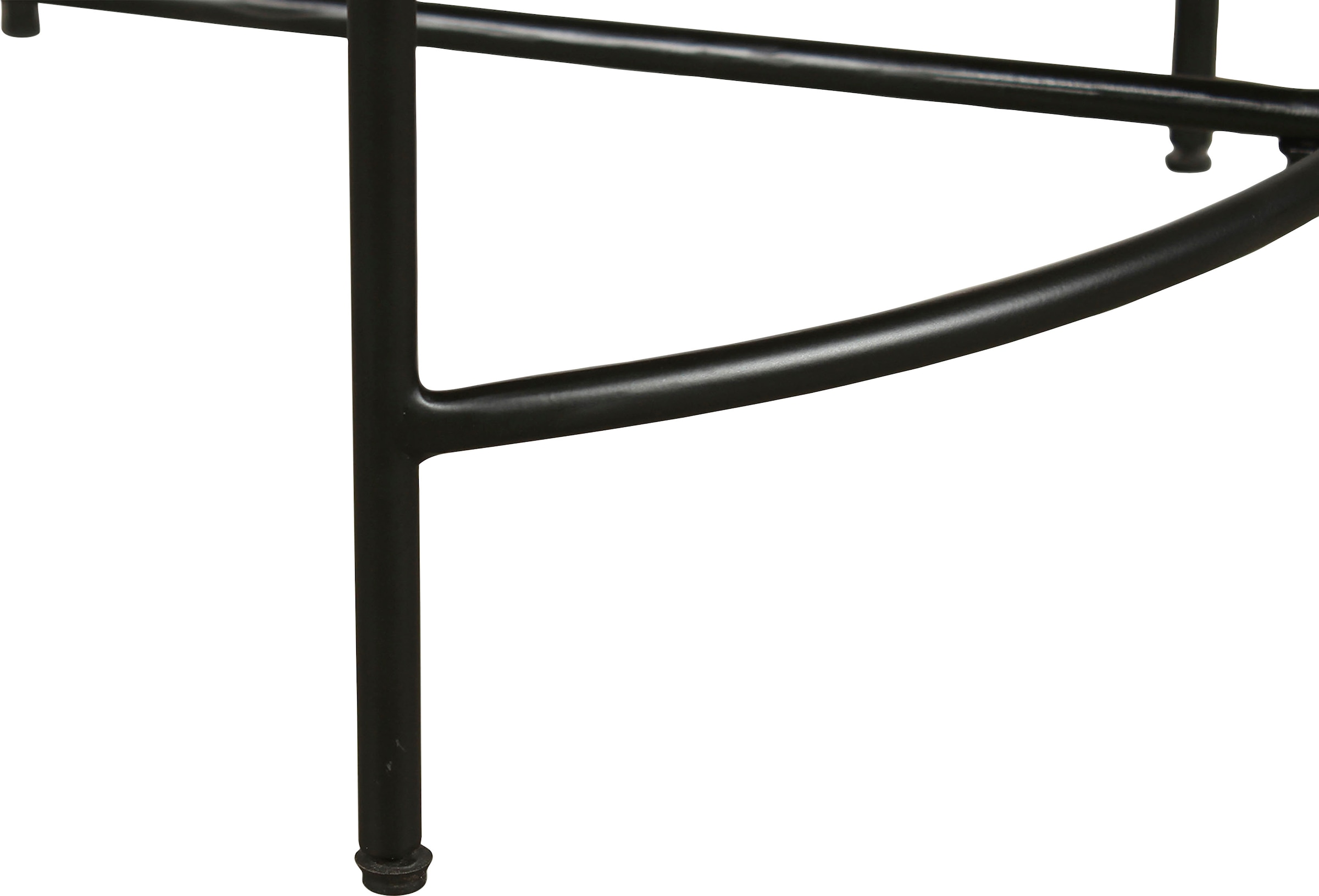 byLIVING Couchtisch »Hanna«, massive Mango Tischplatte 35mm und schwarzen Metallbeinen, rund 60cm