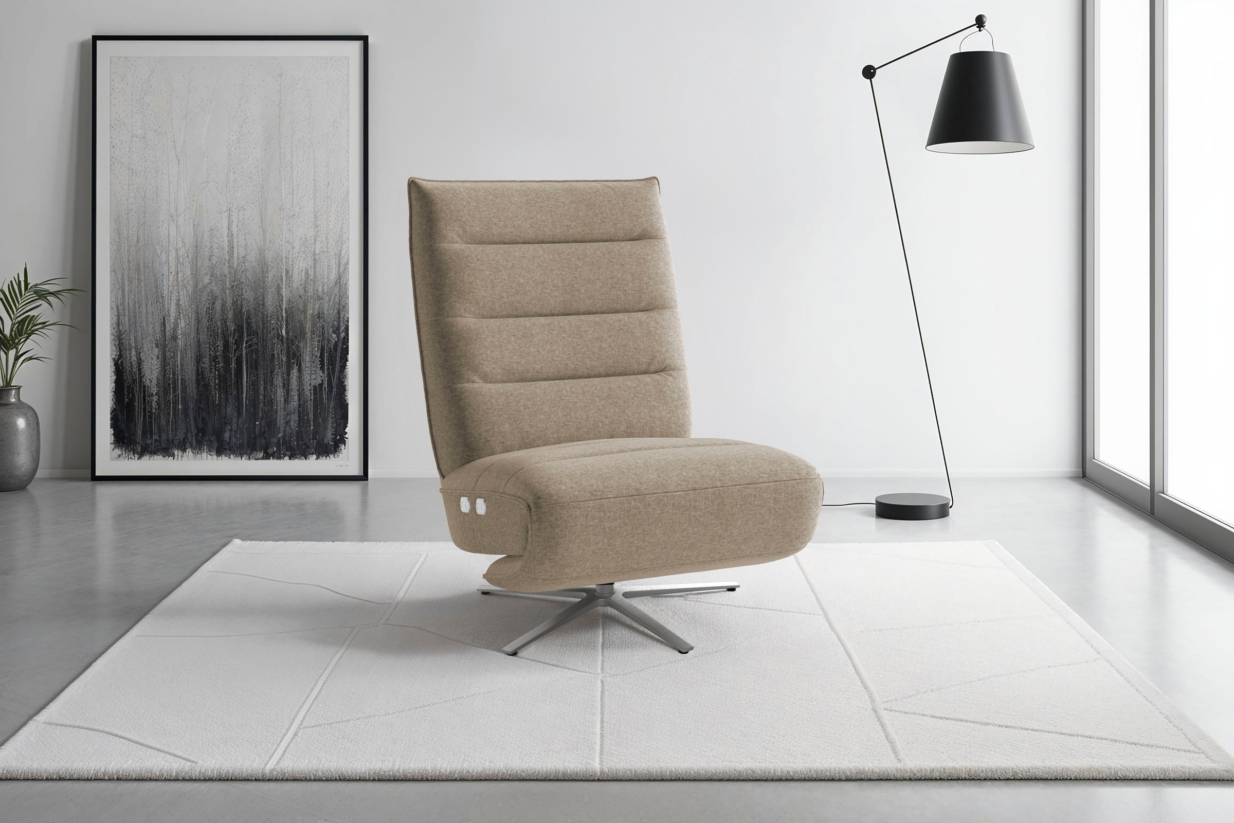 sit&more TV-Sessel "Eve" mit Herz-Waage und 2 Motoren, Bedienfelder im Sitz
