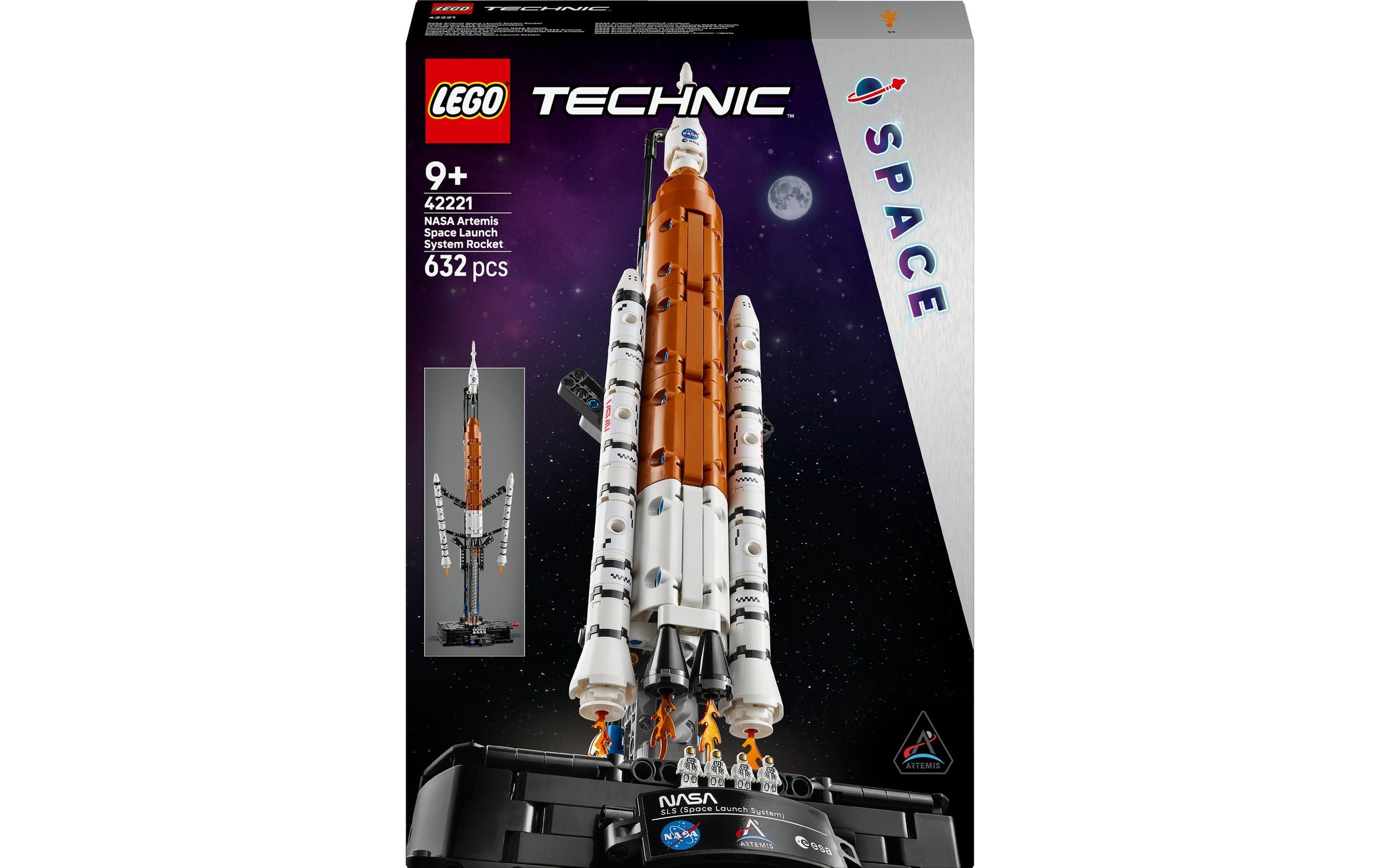 Konstruktionsspielsteine "Technic NASA Artemis SLS-Schwerlastrakete 42221" Kategorie: Raumfahrt