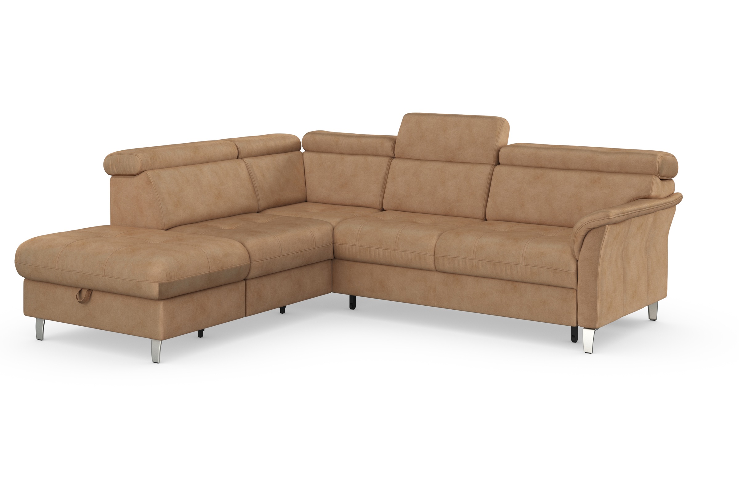 sit&more Ecksofa »Marano L-Form«, inklusive Kopfteilverstellung, wahlweise mit Bettfunktion, Bettkasten