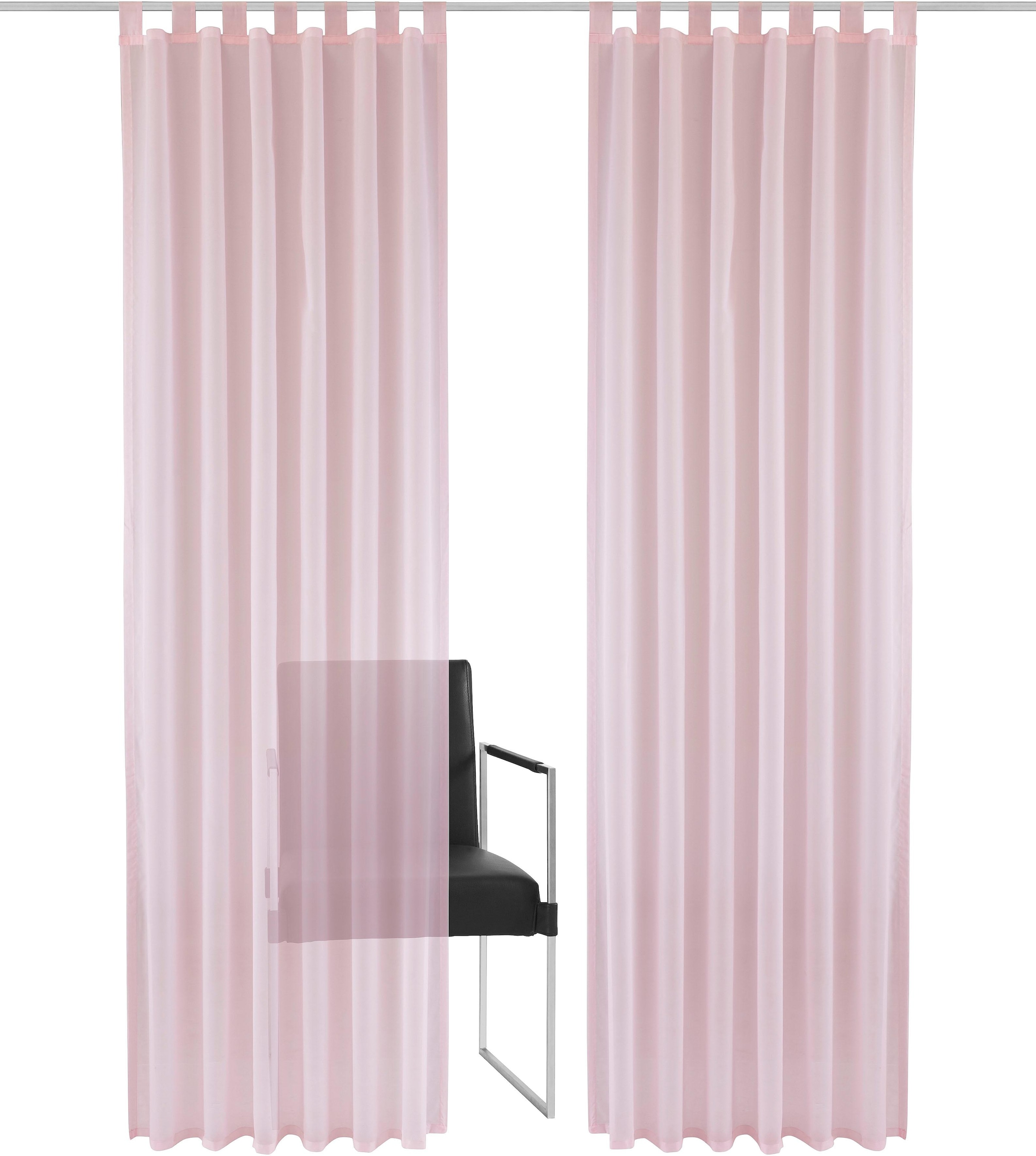 my home Gardine »XANA mit Ösen, Kräuselband oder Schlaufen«, (1 St.), Bestseller, einfarbig, 1 bzw. 2 Schals, pflegeleicht, Schal