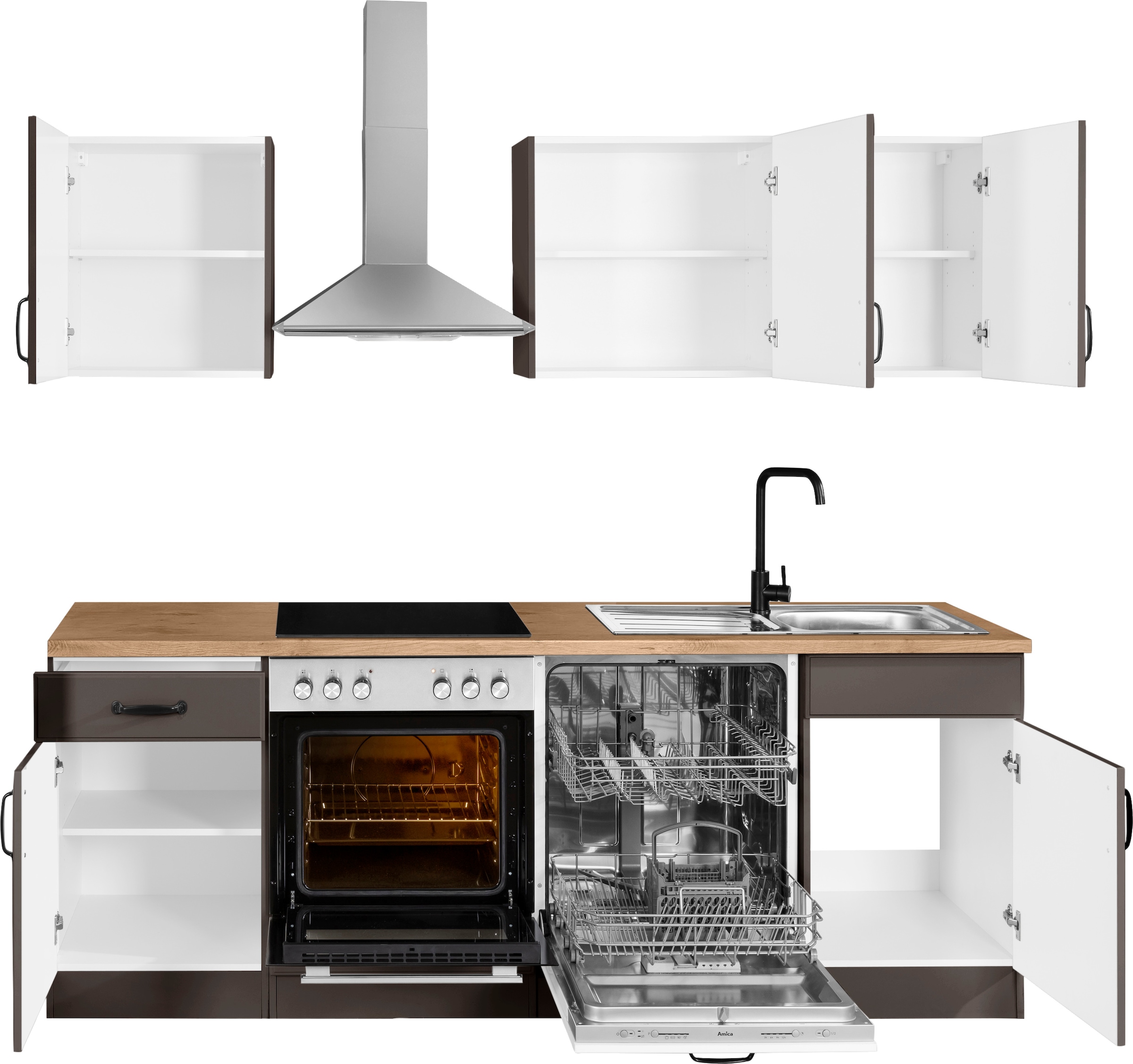 ❤ wiho Küchen Küchenzeile »Erla«, ohne E-Geräte, Breite 220 cm kaufen im  Jelmoli-Online Shop