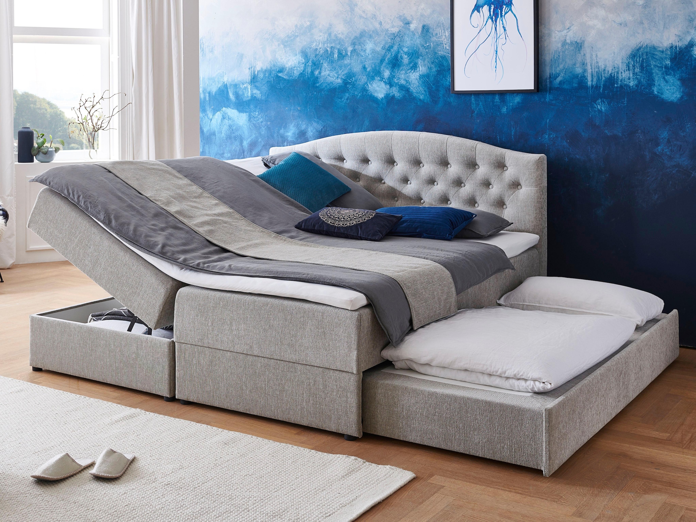 ATLANTIC Shop »Lotte«, im ❤ Gästebett Jelmoli-Online mit ordern home Topper, Boxspringbett Bettkasten und collection