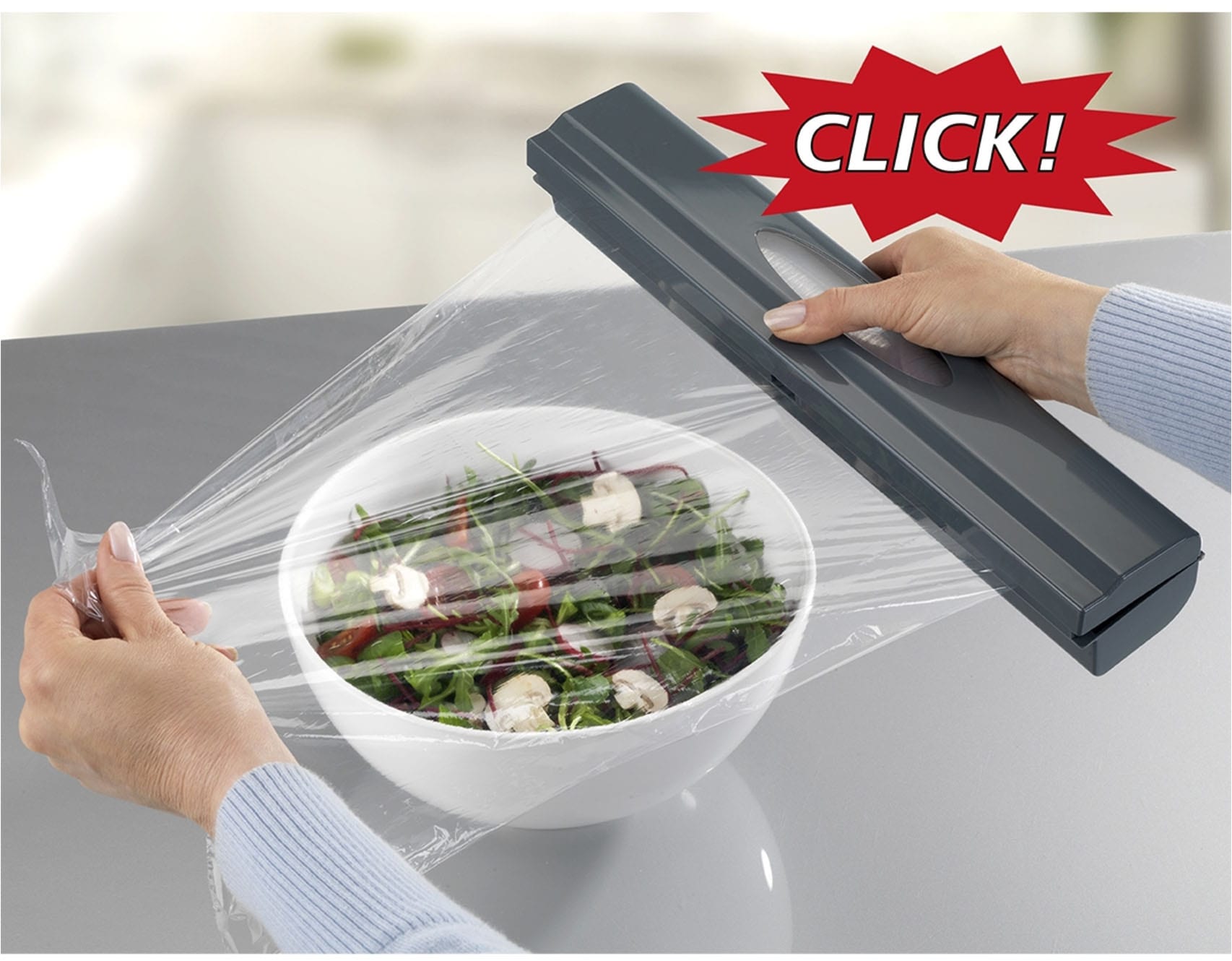 WENKO Folienspender »Modell Perfect-Cutter«, für Folienrollen bis 33 cm Breite, für Alufolien und Frischhaltefolien