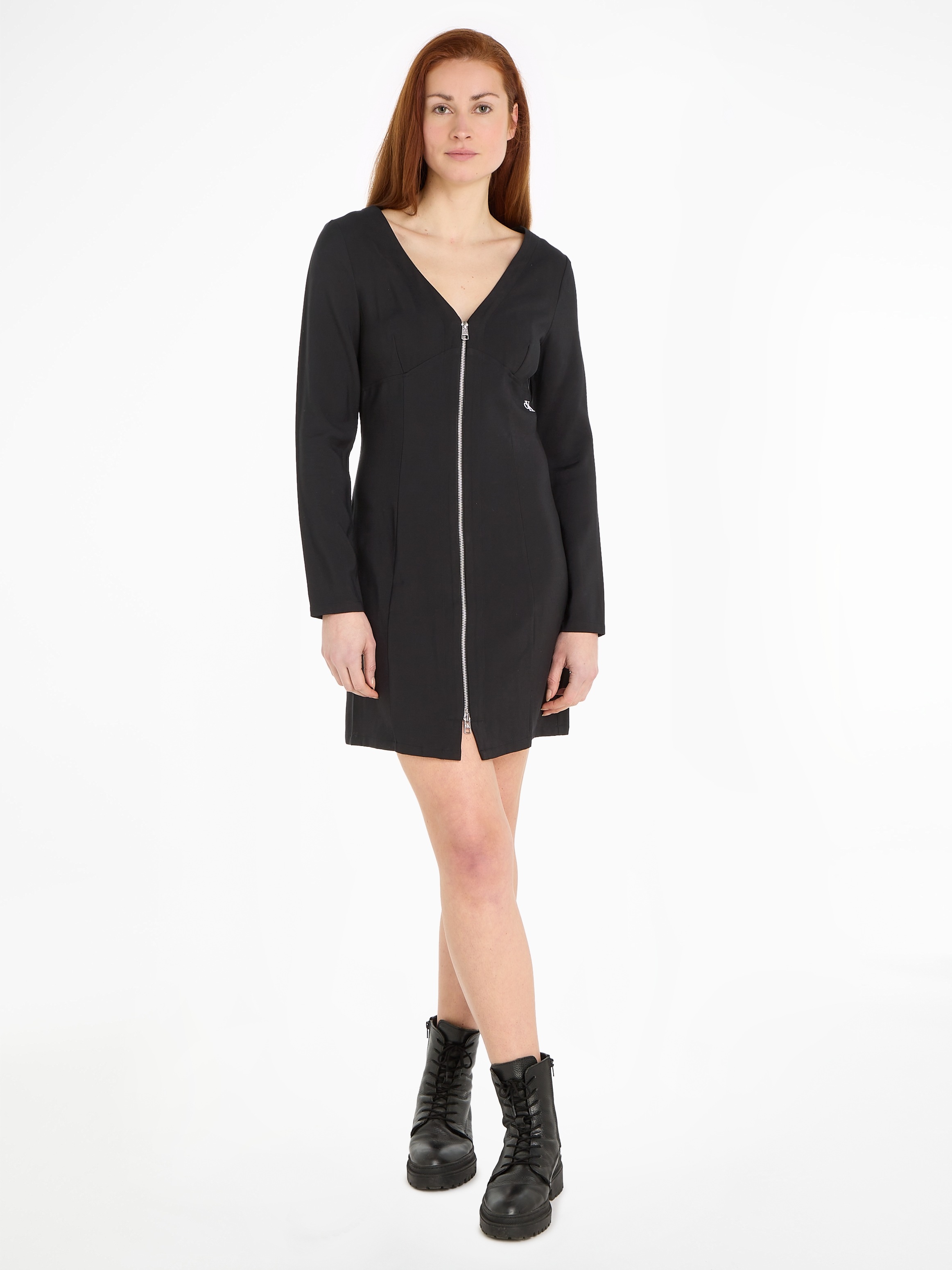 Calvin Klein Jeans Blusenkleid »LONG SLEEVE ZIPPED MINI DRESS« mit Reissverschluss