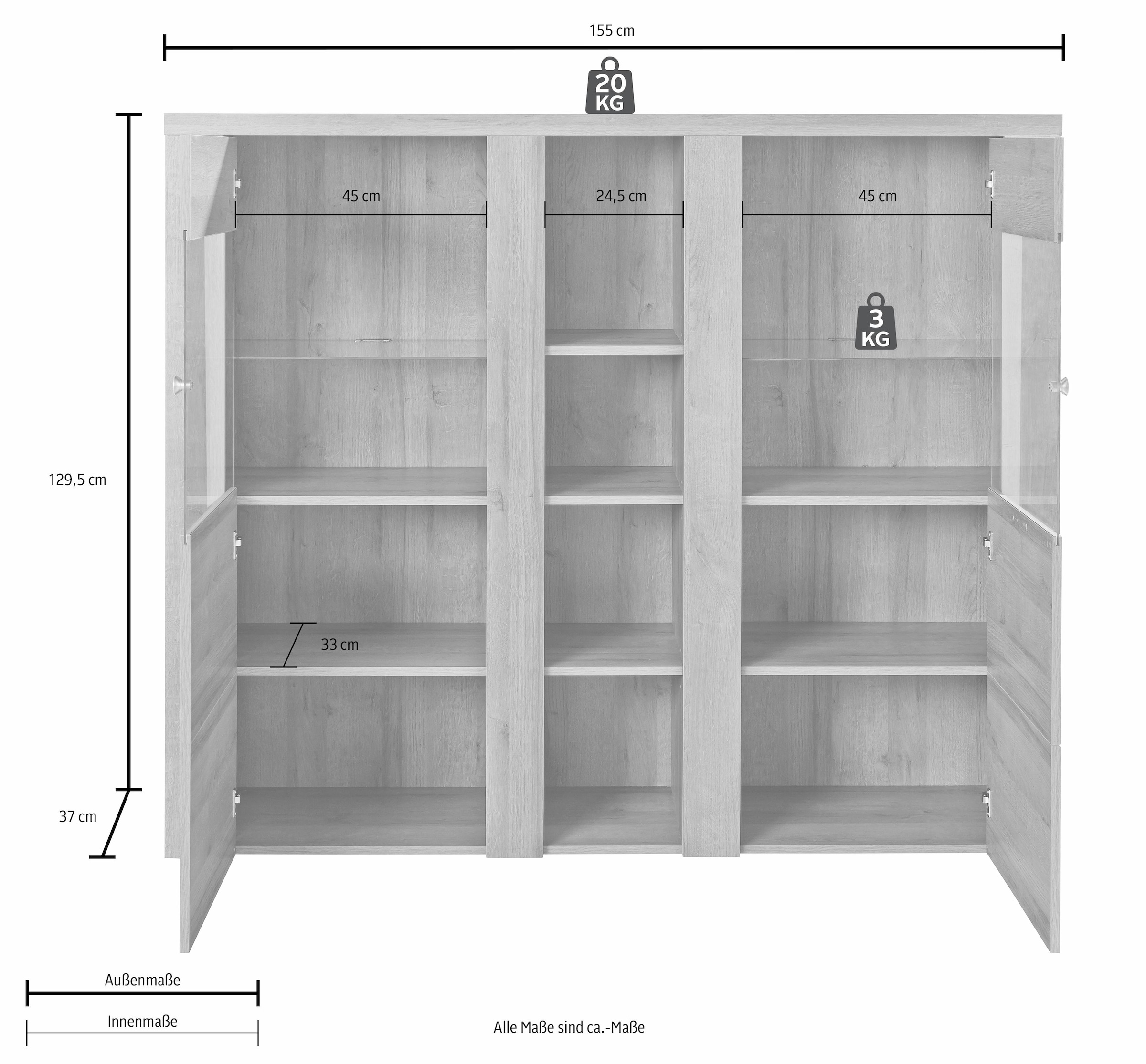 Helvetia Highboard »Larona« online shoppen | Jelmoli-Versand