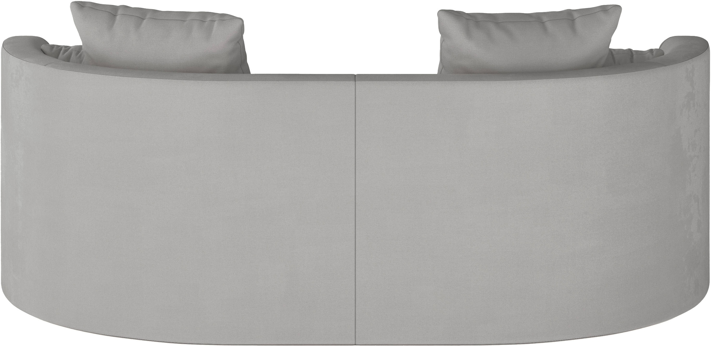LeGer Home by Lena Gercke 2,5-Sitzer »ISALIE, rundes Loungesofa, mit Kissen, perfekt gepolstert«, moderne Stoffe, mit 4 Zierkissen, extra grosse Sitzfläche