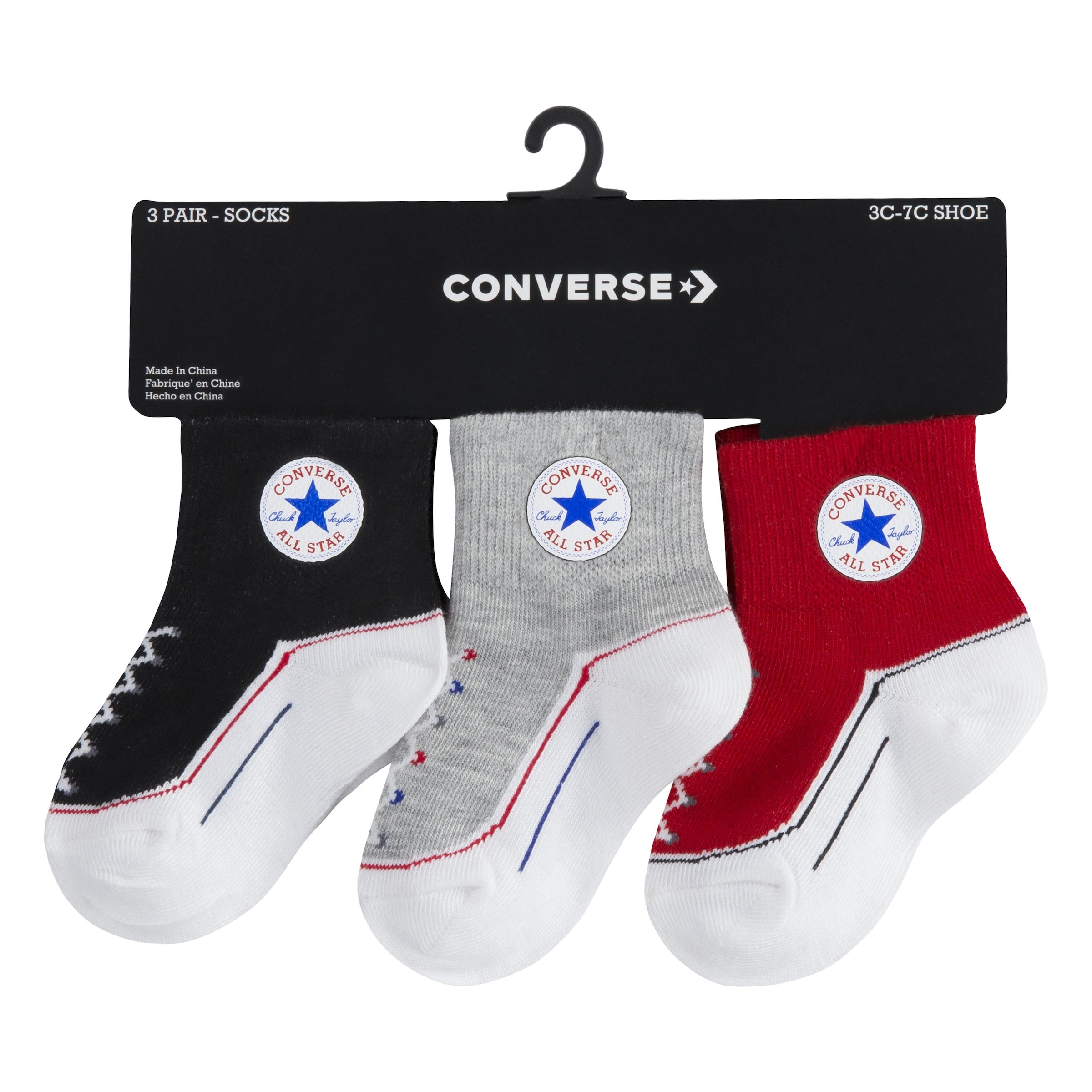 Converse Sportsocken »CHUCK INFANT TODDLER QUARTER 3PK«, (3 Paar)