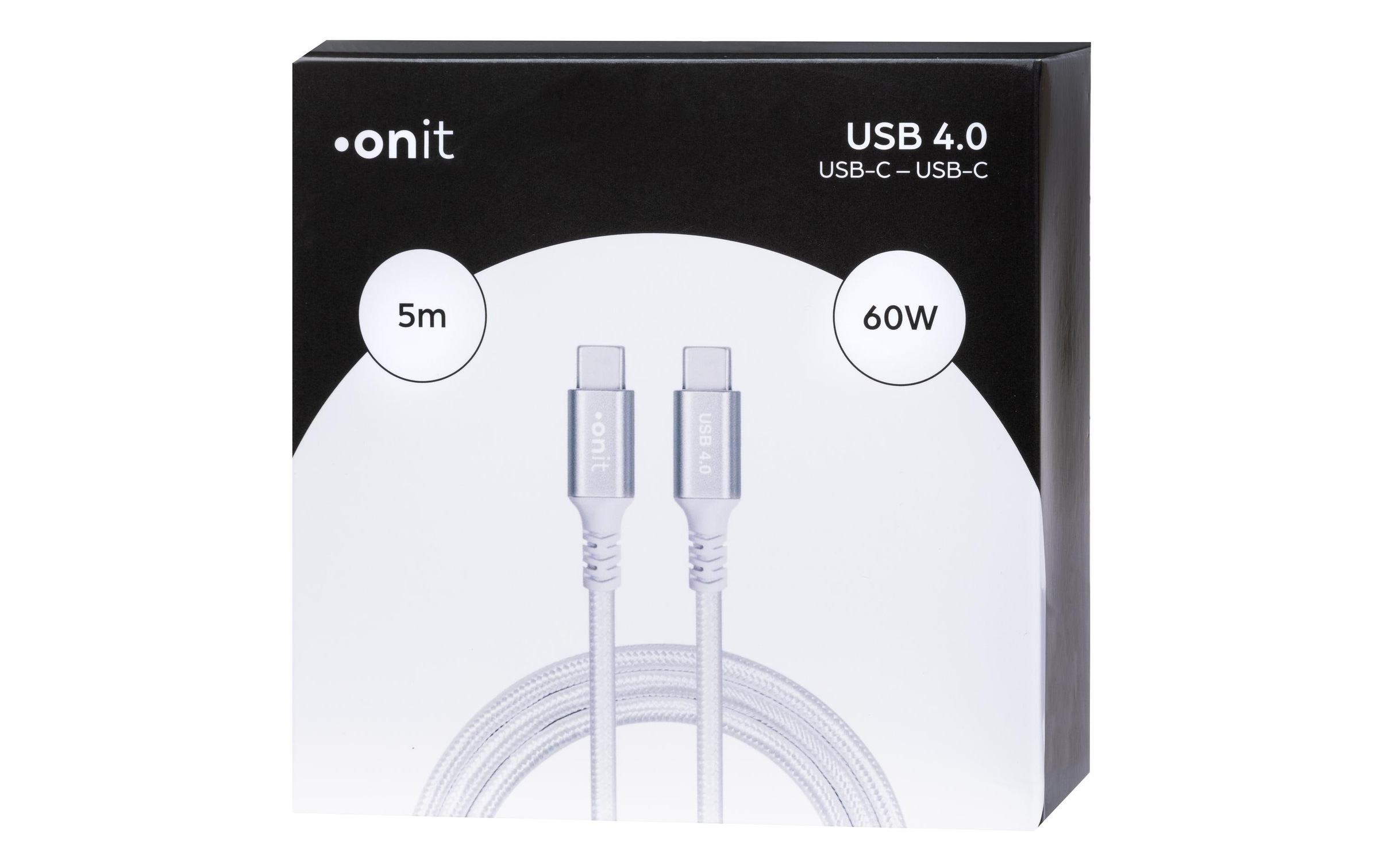 onit USB-Kabel »Pro USB C - USB C 5 m, Weiss«
