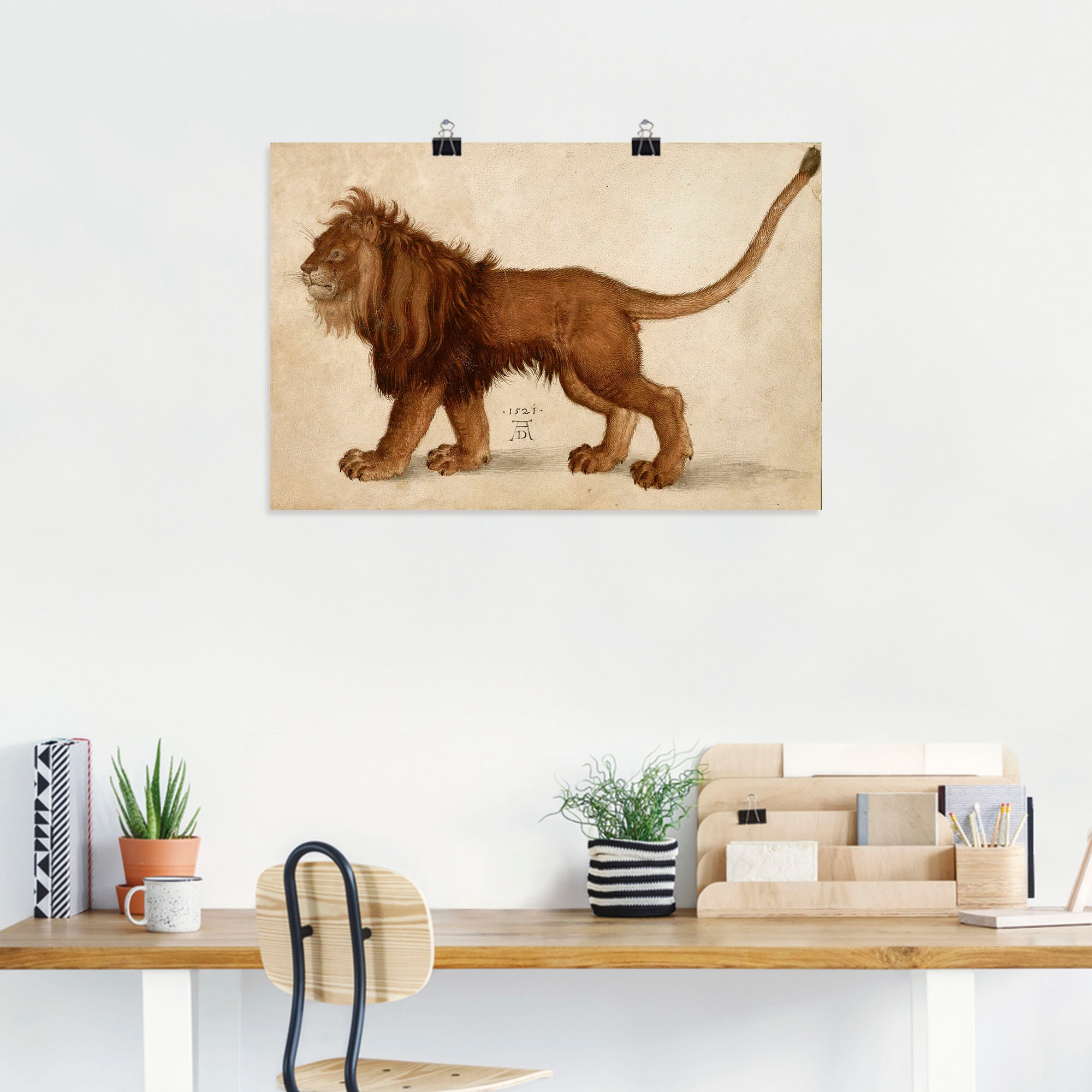 Artland Kunstdruck »Löwe. 1521«, Raubkatzen, (1 St.), als Alubild, Leinwandbild, Wandaufkleber oder Poster in versch. Grössen