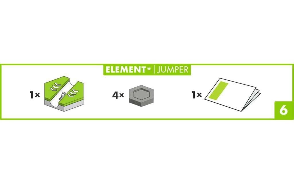 Ravensburger Kugelbahn »Zubehör GraviTrax Element Jumper«, (6 tlg.)