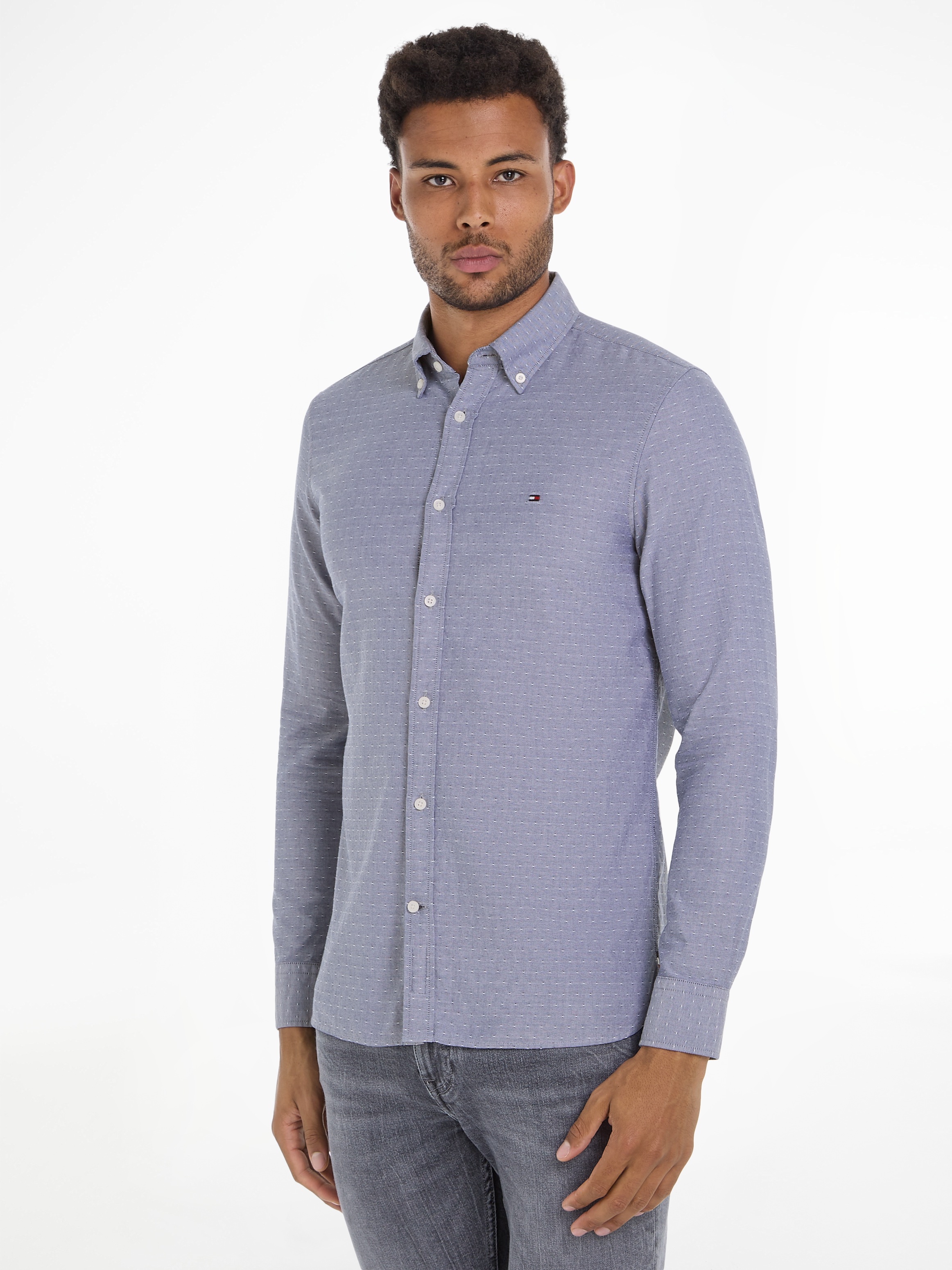 Tommy Hilfiger Langarmhemd »OXFORD DOBBY Slim Fit SHIRT«