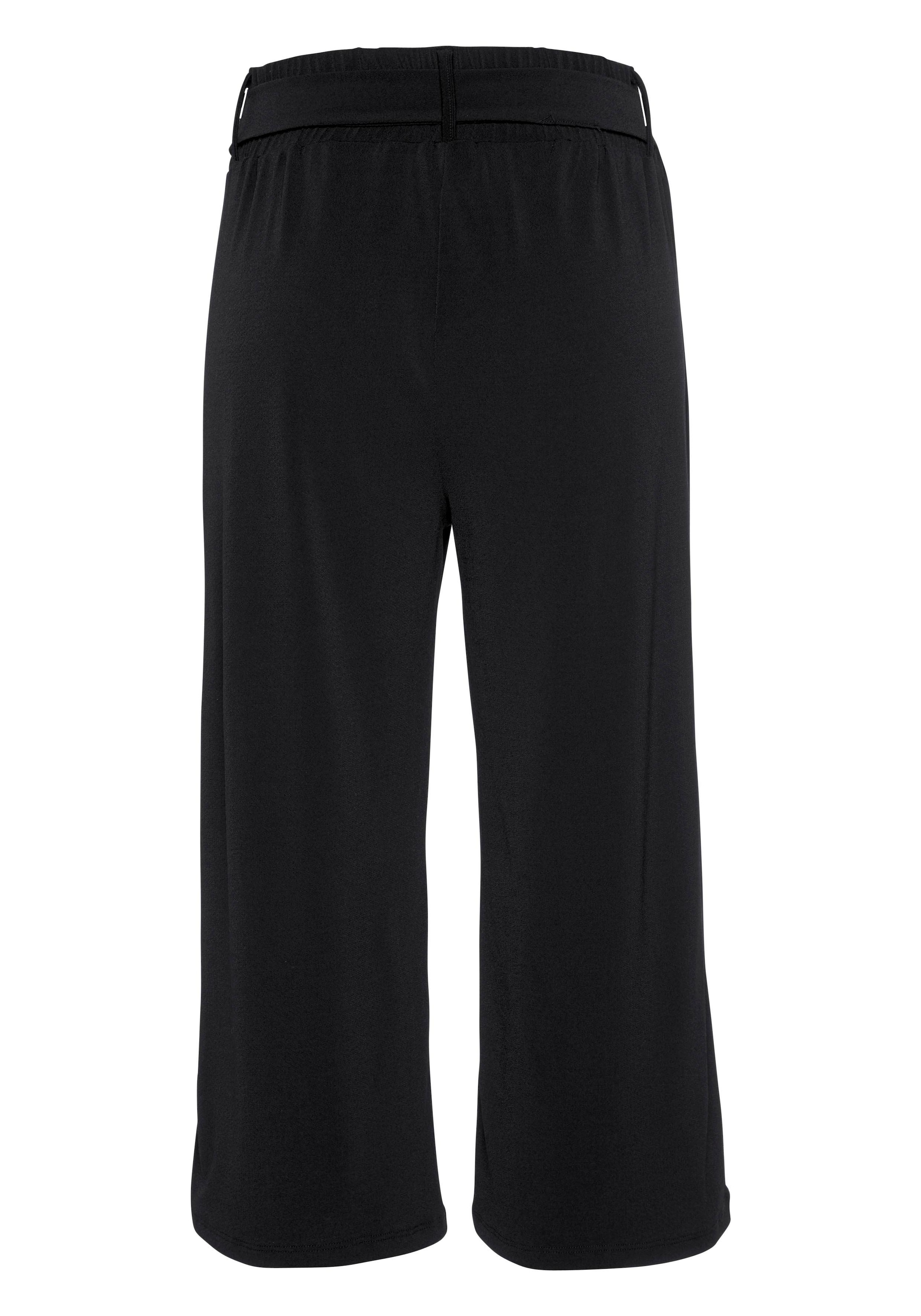 LASCANA Culotte, (mit Bindegürtel), in 7/8-Länge und Bindegürtel, Jerseyhose, casual-sommerlich