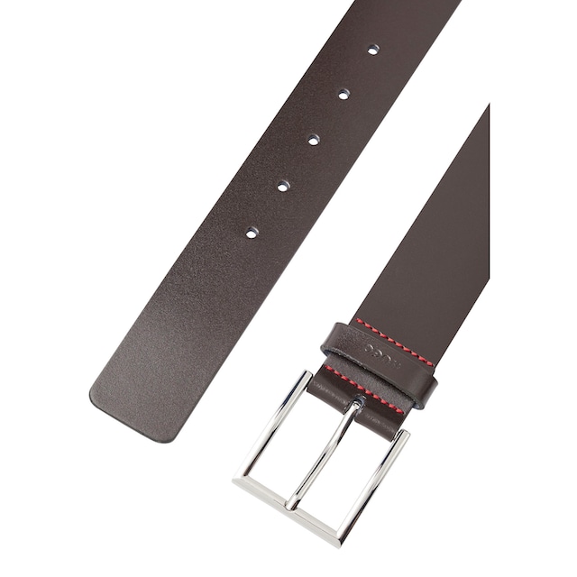 HUGO Ledergürtel »Giaspo«, mit Logo-Prägung auf der Schlaufe und roter Naht  online kaufen | Jelmoli-Versand