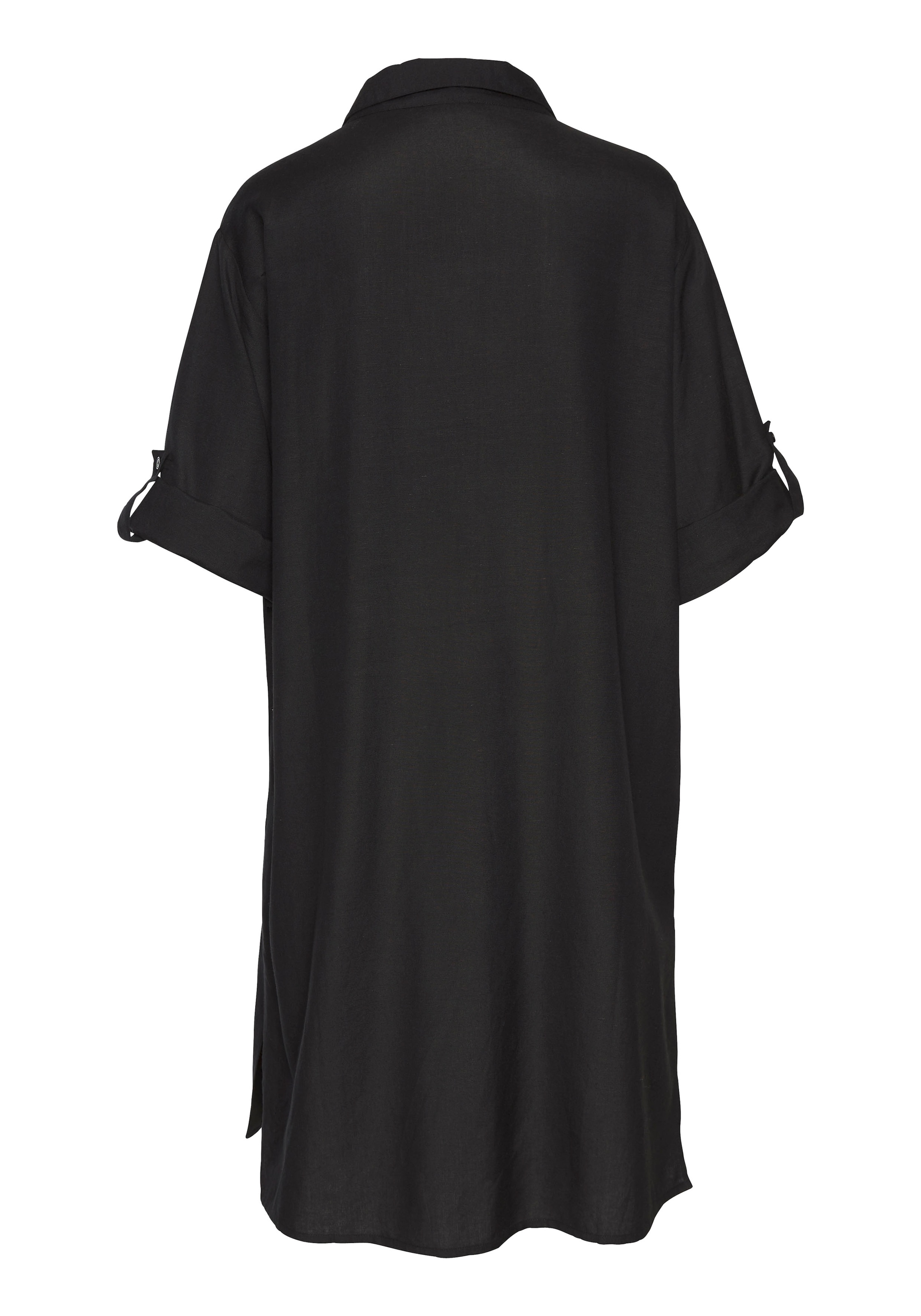 LASCANA Longbluse, aus leichter Webware mit Leinenanteil, luftiges Blusenkleid