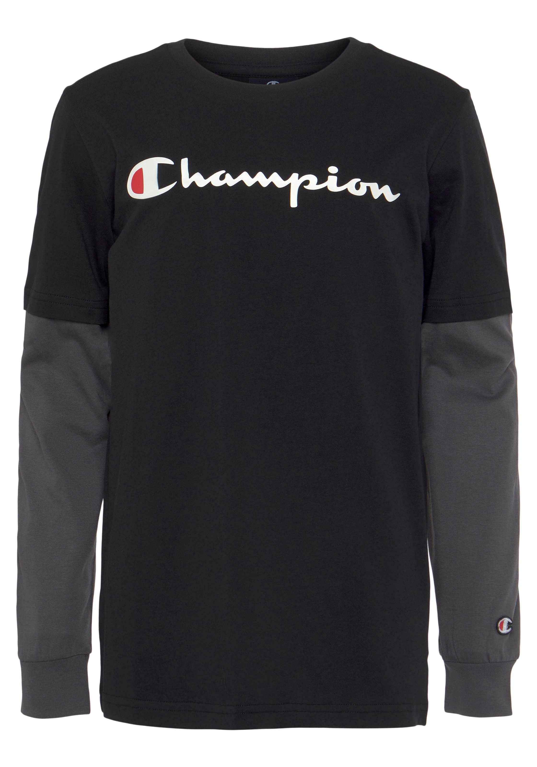 ✵ Champion Langarmshirt Long günstig large Logo | »Classic Sleeve - Kinder« für entdecken Jelmoli-Versand