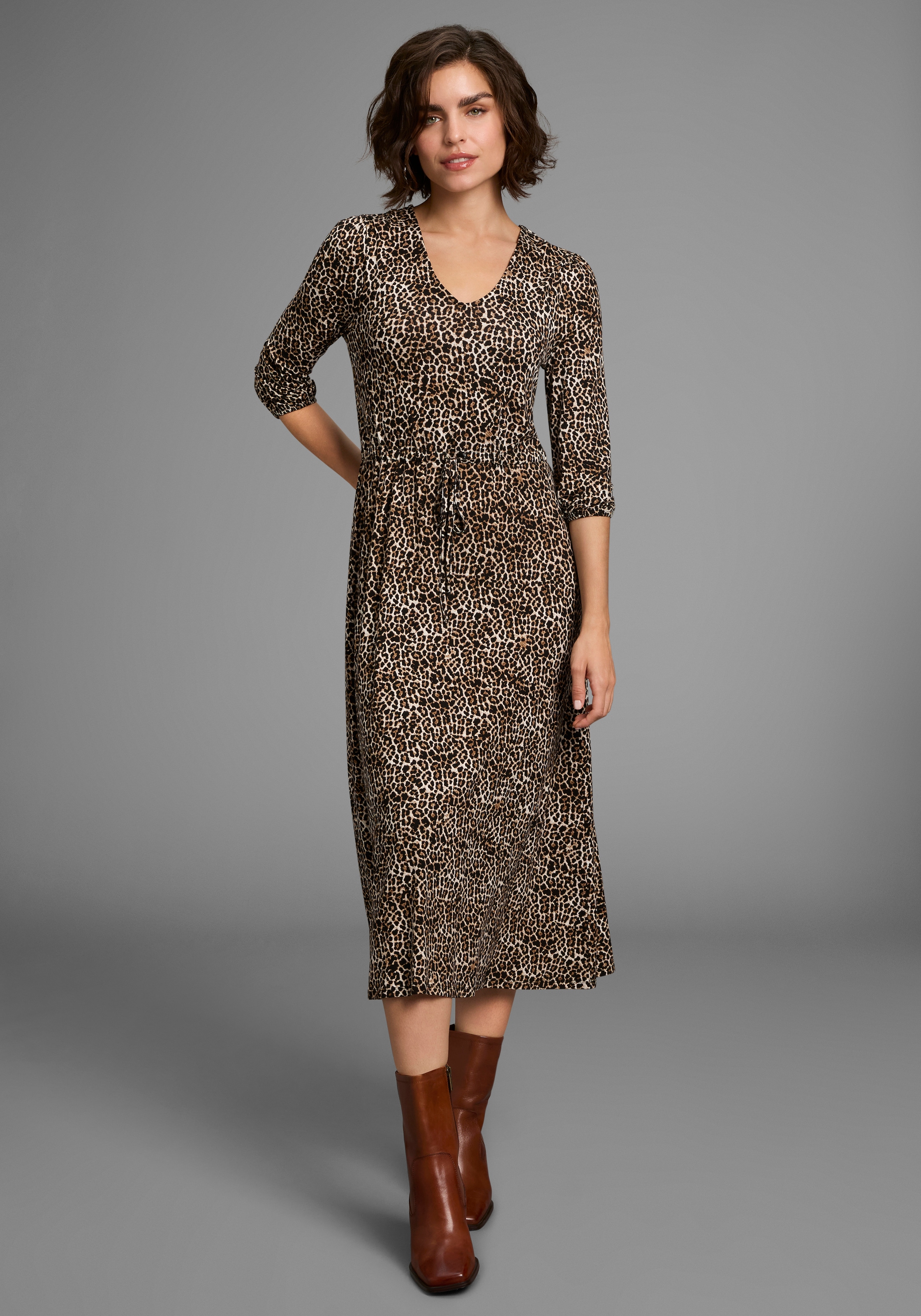 Laura Scott Midikleid, im Leoparden-Print aus Single Jersey - NEUE KOLLEKTION