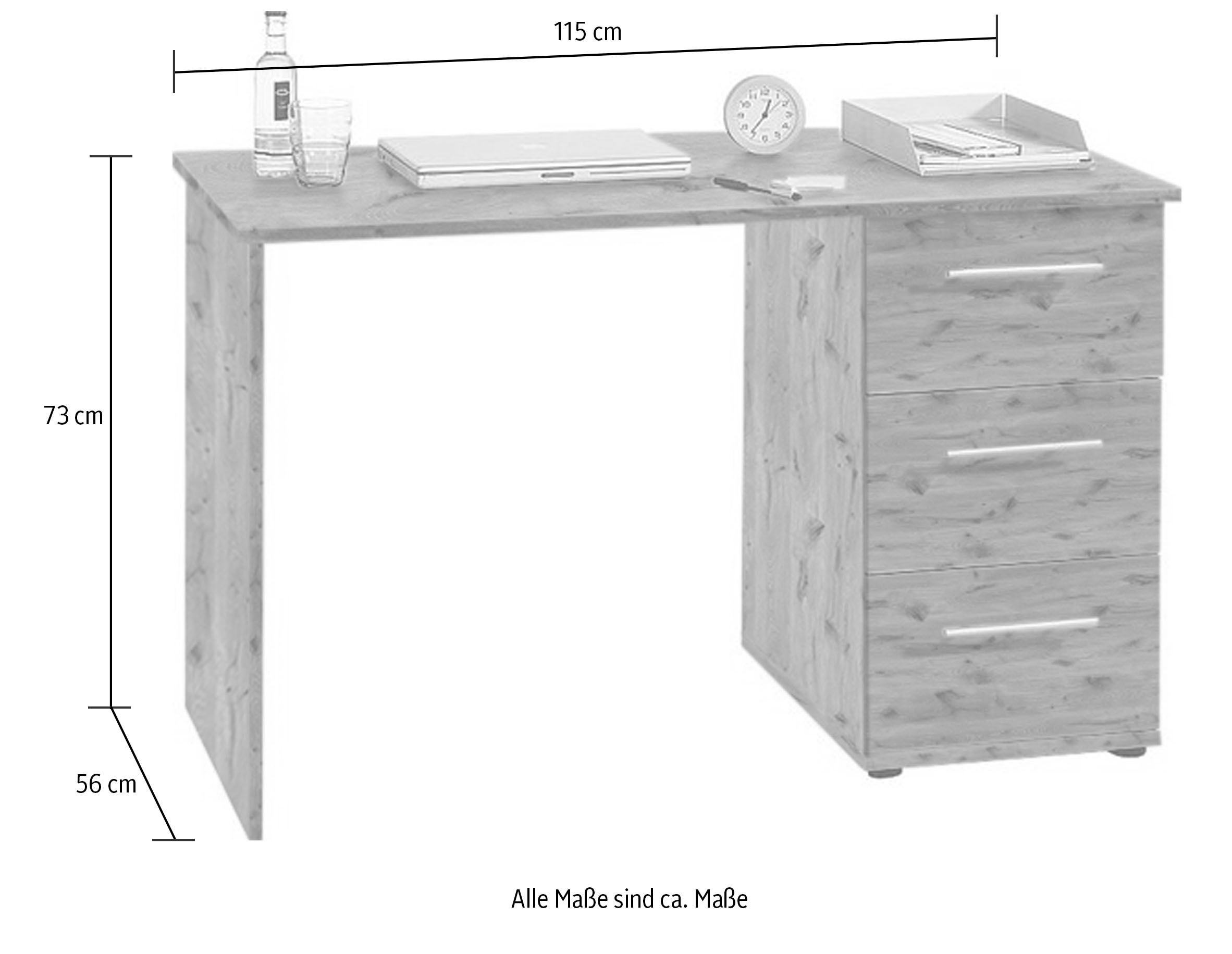 cm, Schreibtisch Made Breite VOGL 115 ✵ in bestellen günstig Möbelfabrik Jelmoli-Versand Germany »Tobi«, | Computertisch,