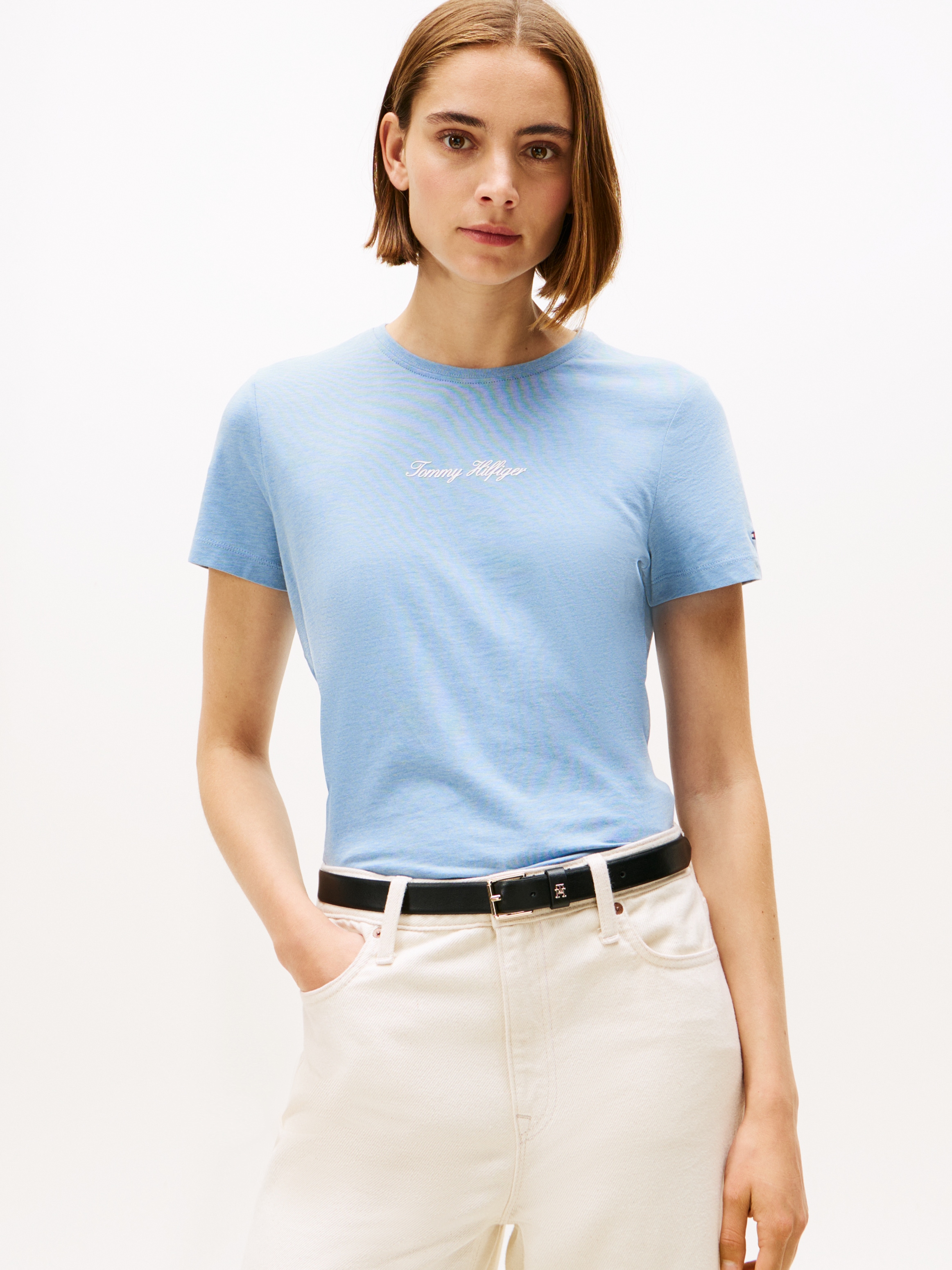 Tommy Hilfiger Kurzarmshirt »CLASSIC SCRIPT REG SS TEE«